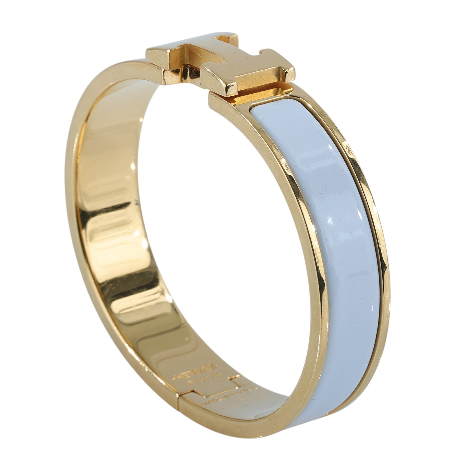 愛馬仕 Hermes Clic H PM 手環 白色 H700001Fv31PM /F1 01 26 白琺瑯手環 原廠盒子/防塵袋/國外購買證明影本