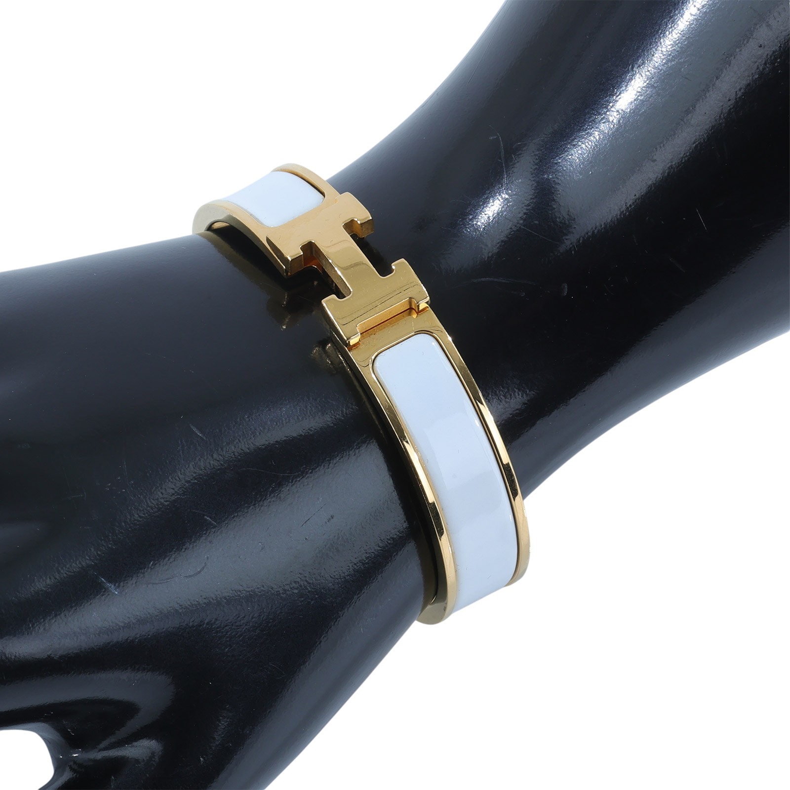 愛馬仕 Hermes Clic H PM 手環 白色 H700001Fv31PM /F1 01 26 白琺瑯手環 原廠盒子/防塵袋/國外購買證明影本