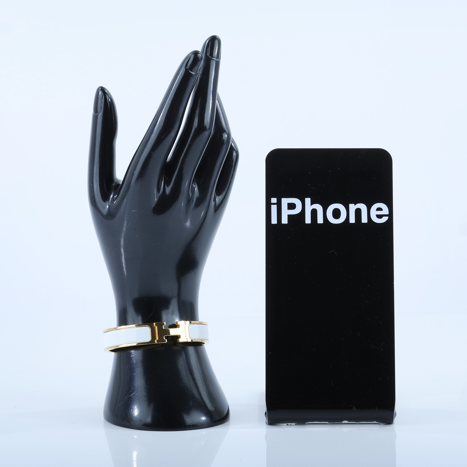 愛馬仕 Hermes Clic H PM 手環 白色 H700001Fv31PM /F1 01 26 白琺瑯手環 原廠盒子/防塵袋/國外購買證明影本