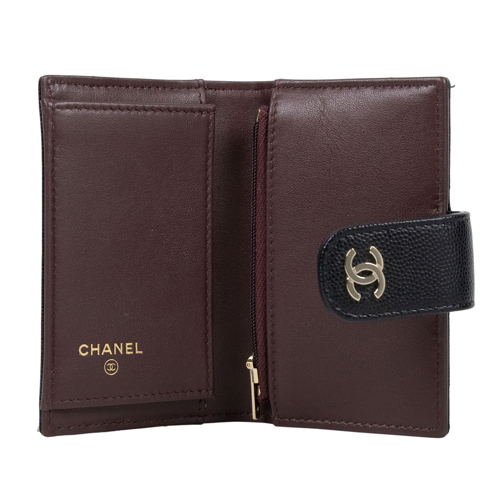 香奈兒 CHANEL 雙C 菱格紋 卡包 AP1991 30開黑荔枝卡包 原廠盒子/防塵袋