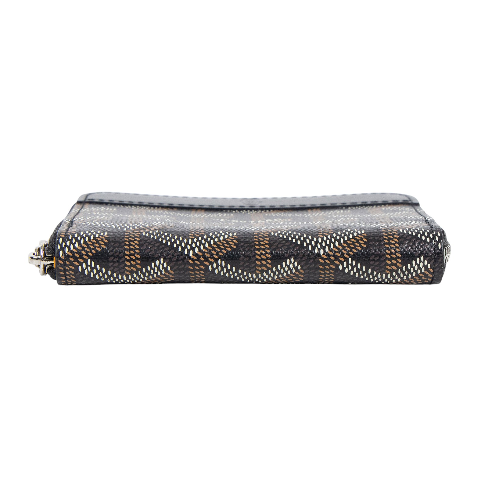 高雅德 GOYARD Matignon Mini Wallet 錢包 拉鍊 短夾 MATIGNMINTY 黑拉鍊卡包　汚 無附屬品