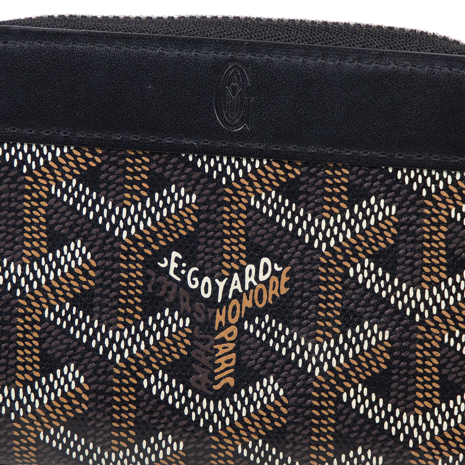 高雅德 GOYARD Matignon Mini Wallet 錢包 拉鍊 短夾 MATIGNMINTY 黑拉鍊卡包　汚 無附屬品