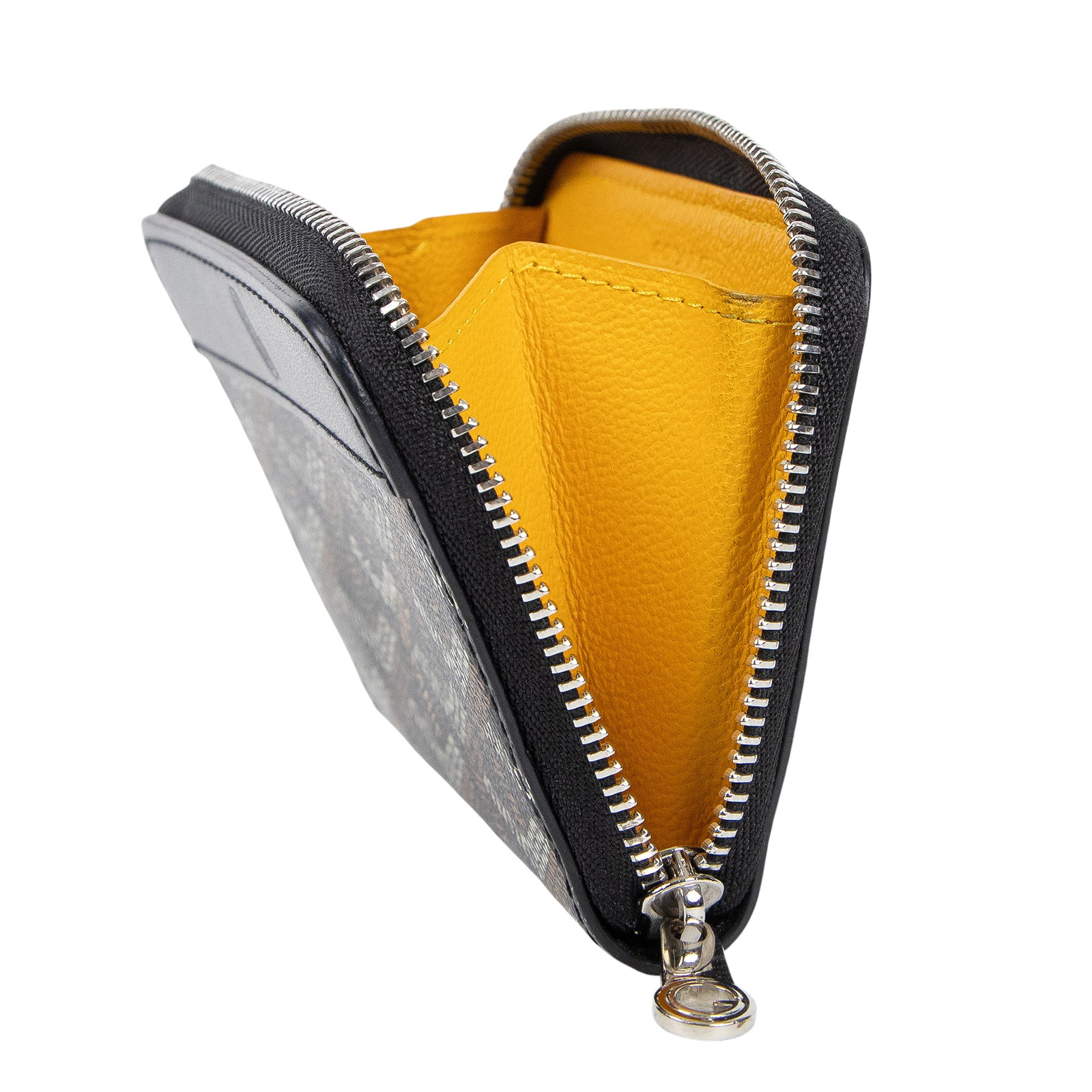 高雅德 GOYARD Matignon Mini Wallet 錢包 拉鍊 短夾 MATIGNMINTY 黑拉鍊卡包　汚 無附屬品