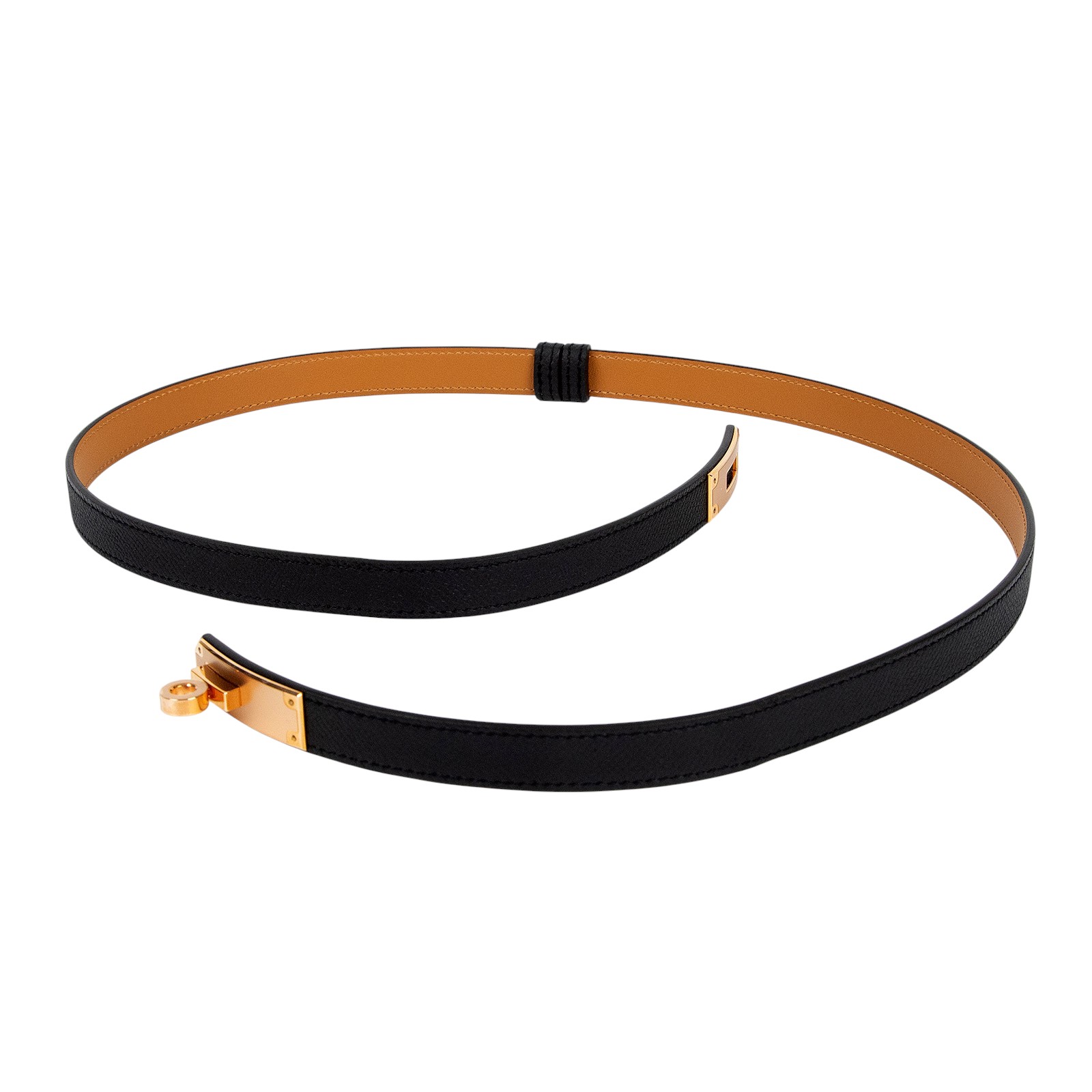 愛馬仕 Hermes Kelly 18 腰帶 KL18B W刻 黑KELLY皮帶 原廠盒子/防塵袋