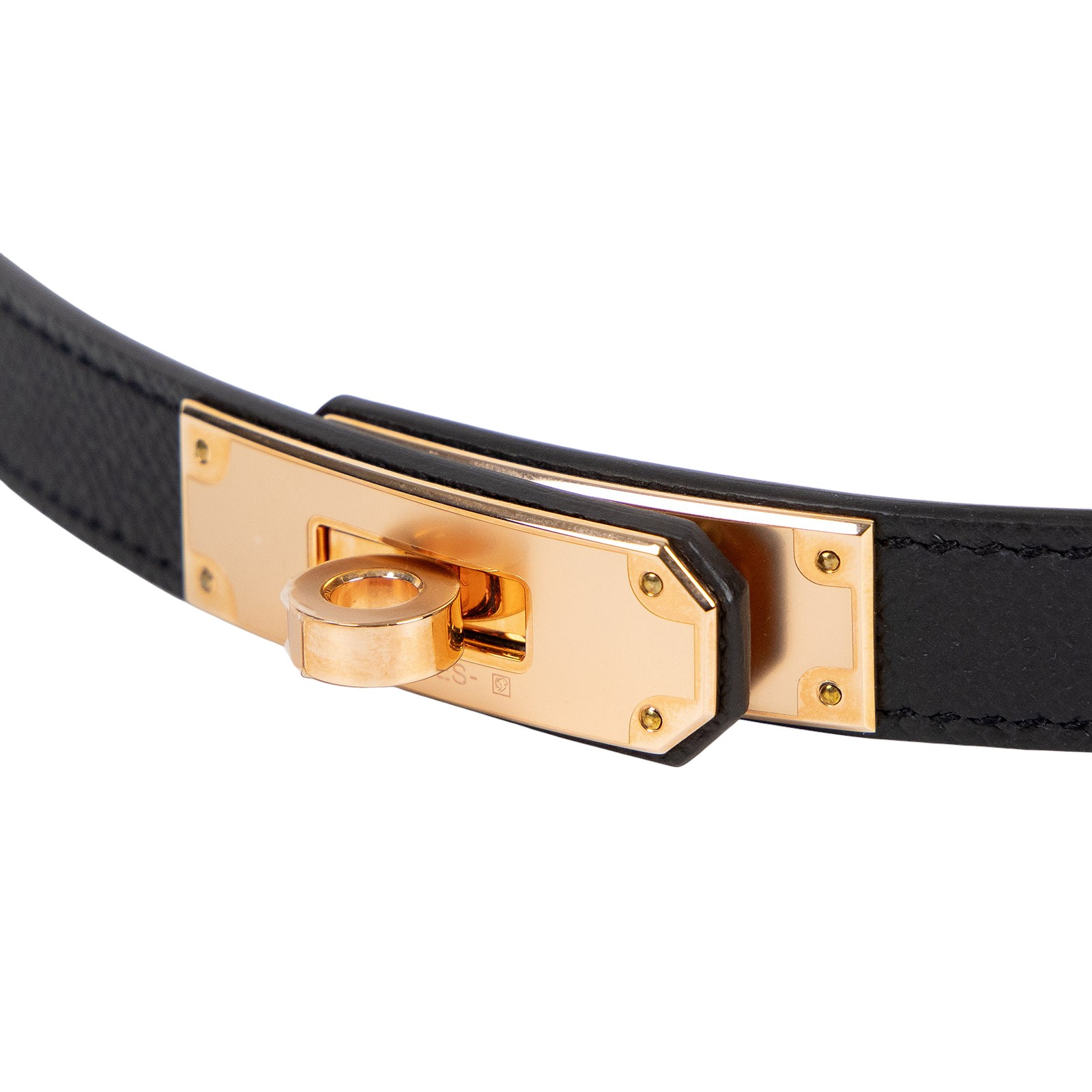 愛馬仕 Hermes Kelly 18 腰帶 KL18B W刻 黑KELLY皮帶 原廠盒子/防塵袋