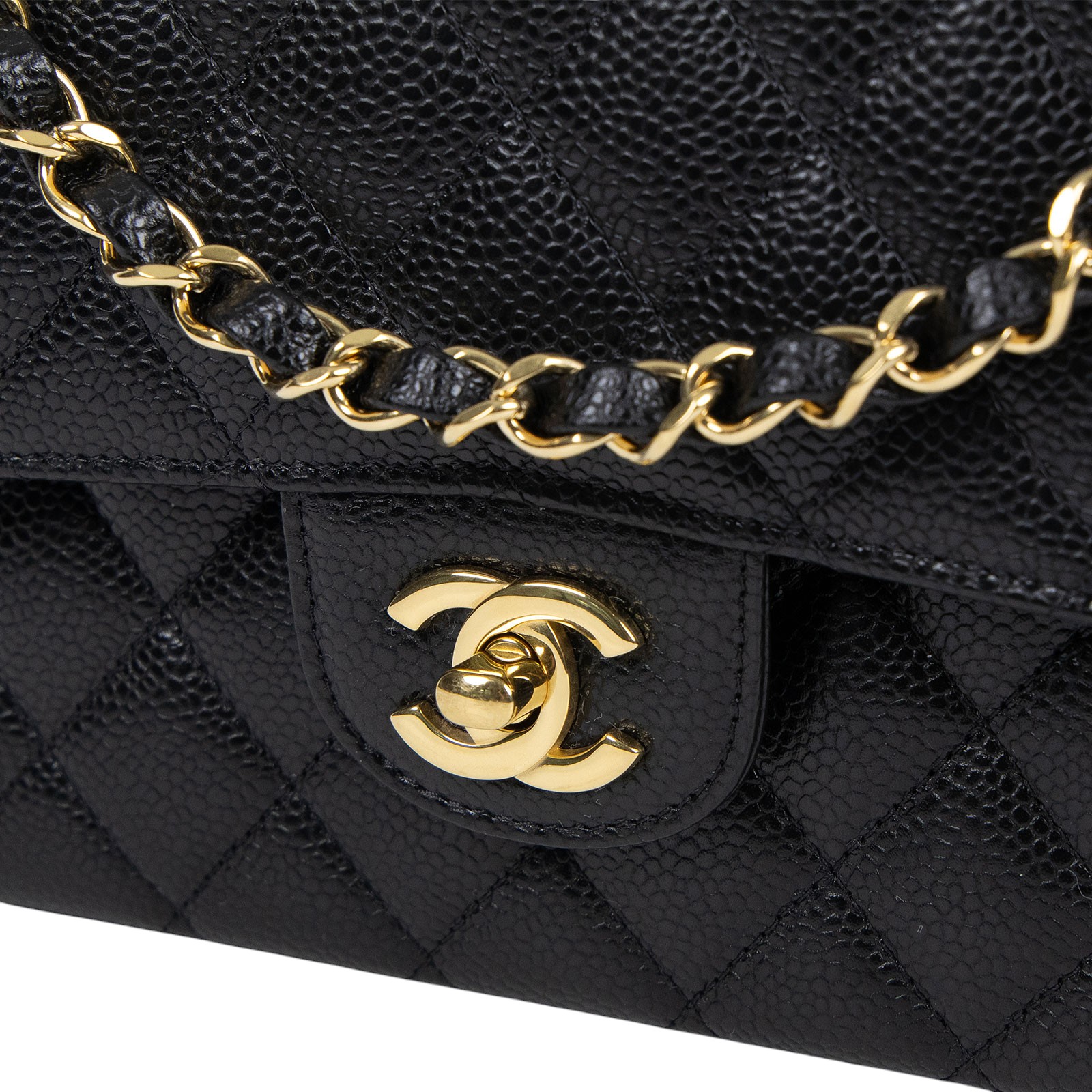 香奈兒 CHANEL CF 經典 11.12 口蓋包 A01112 晶片款 黑金荔枝COCO25 原廠盒子/防塵袋/保書