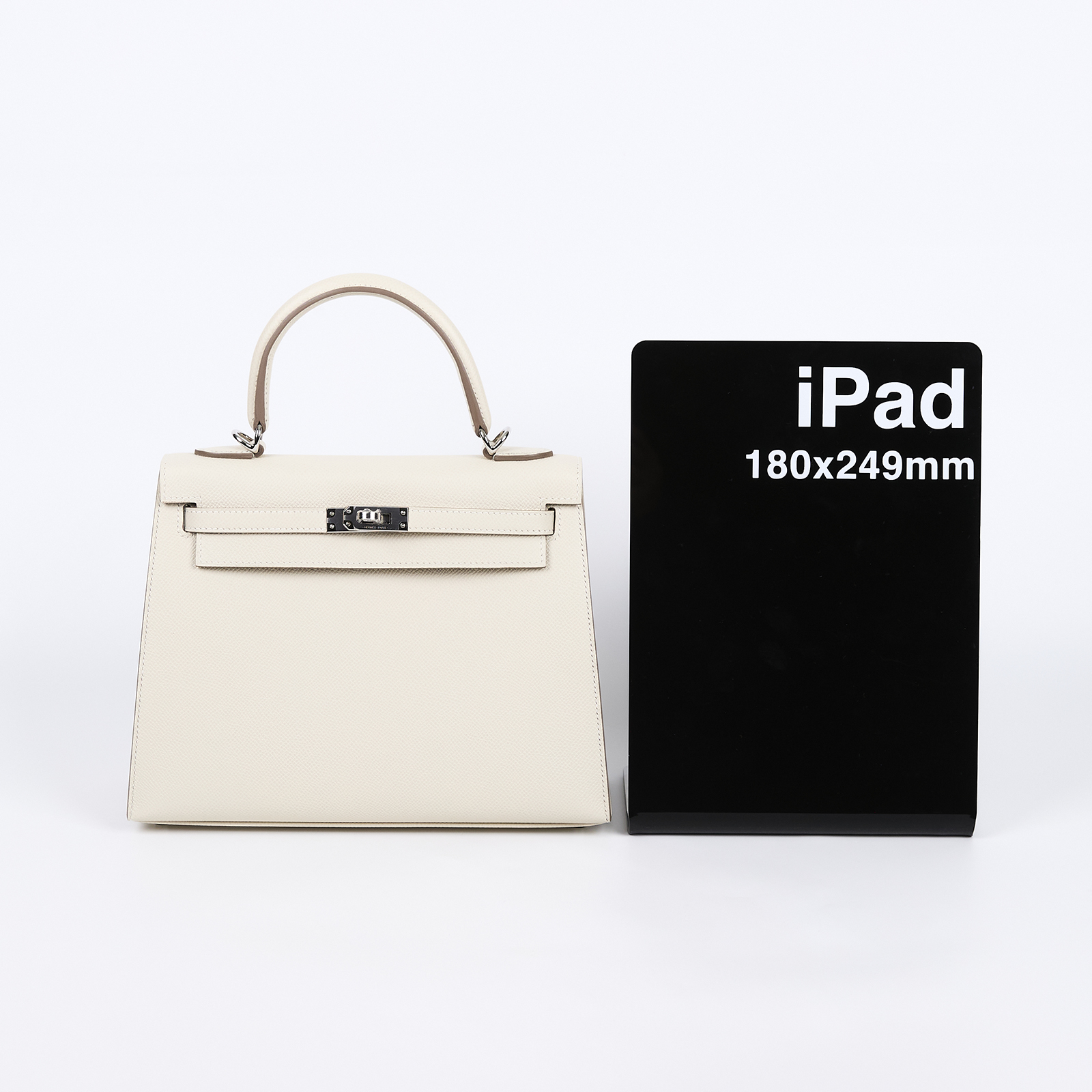 愛馬仕 Hermes Kelly Bag 凱莉包 25 KL25 W刻 白KELLY25 防塵袋/背帶/鎖組