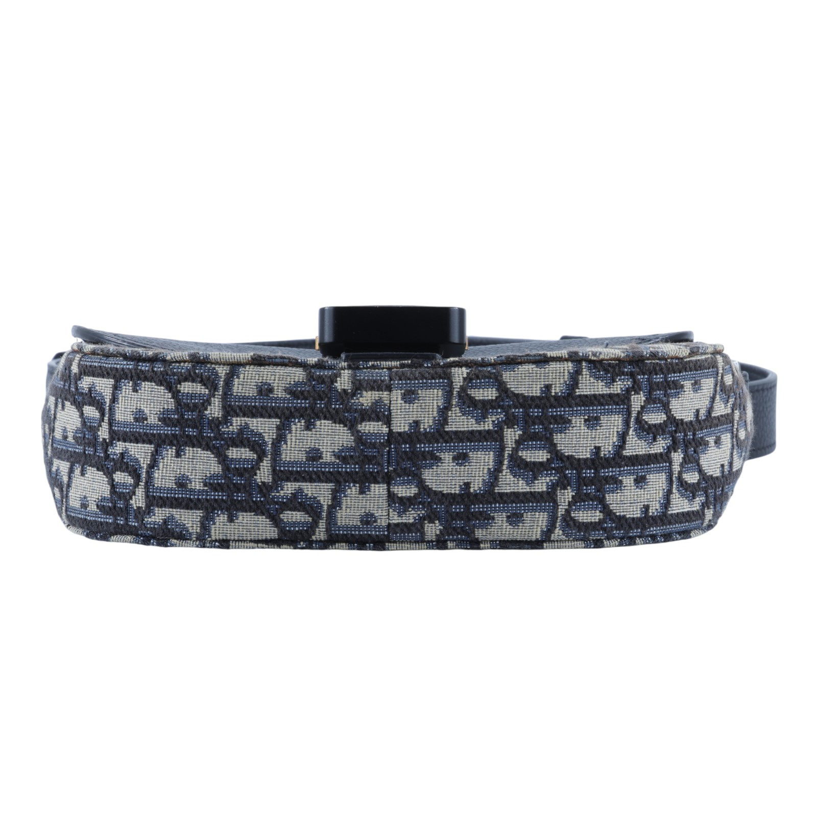 迪奧 CHRISTIAN DIOR Saddle 迷你 翻蓋 郵差包 2ADCA435YKS 黑迷你老花郵差包　五金小傷 購買證明