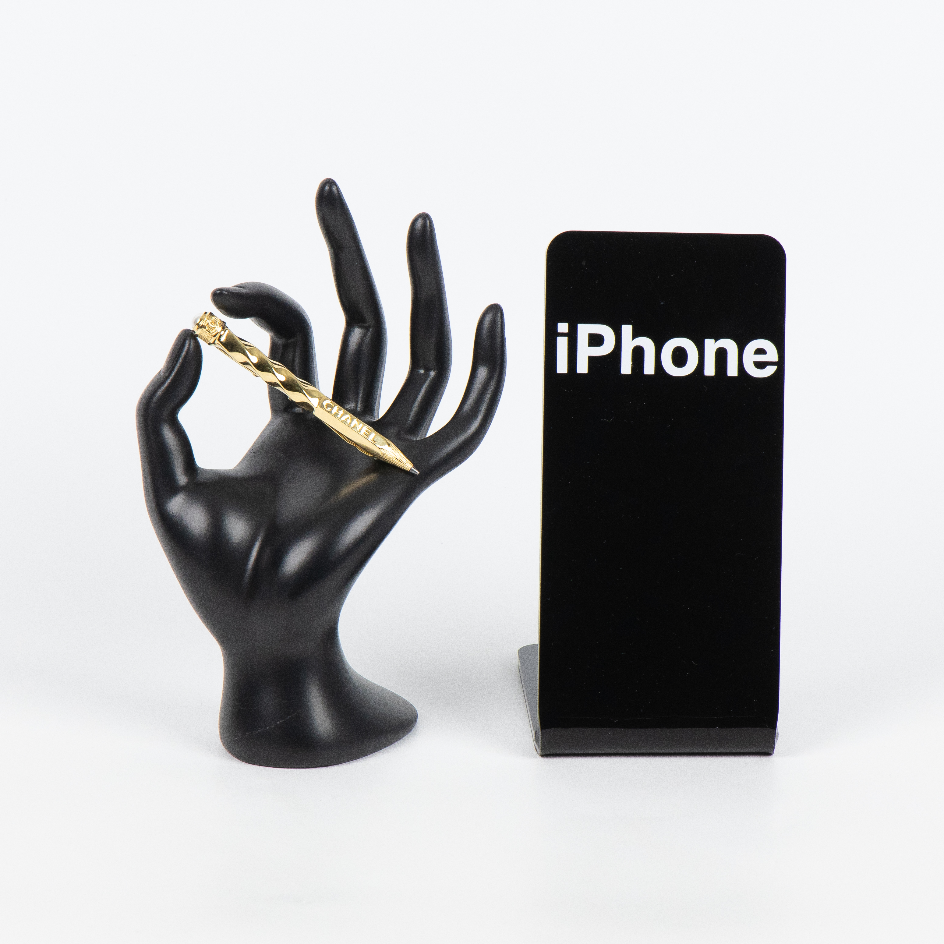 香奈兒 CHANEL 雙C LOGO 珍珠 鉛筆 髮夾  金色鉛筆髮夾 原廠盒子/防塵袋