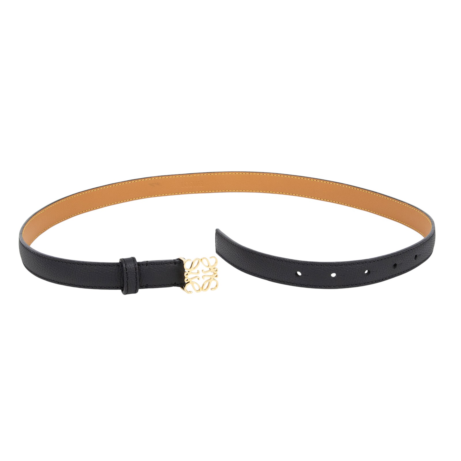 羅意威 LOEWE Anagram 腰帶  黑皮帶 無附屬品