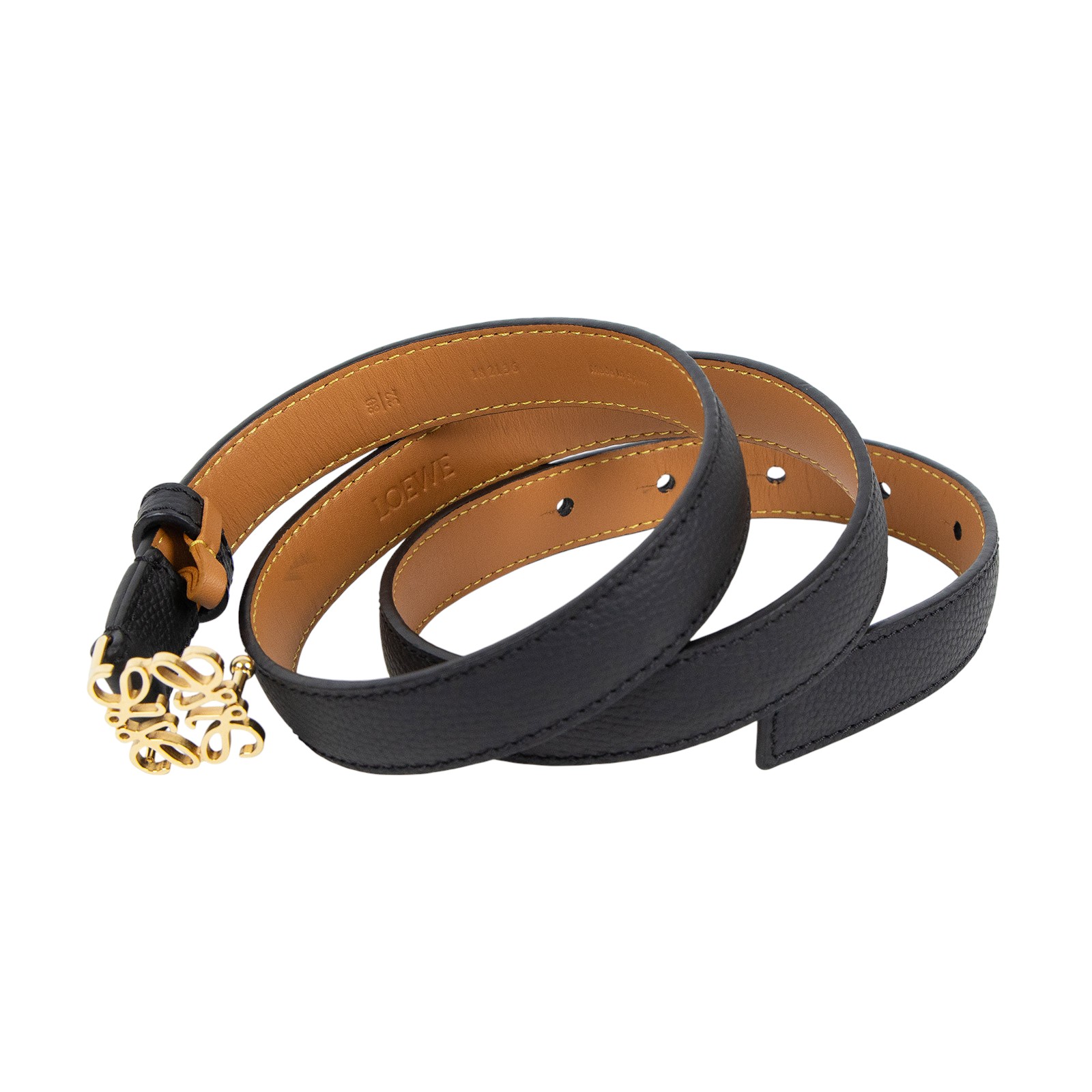 羅意威 LOEWE Anagram 腰帶  黑皮帶 無附屬品