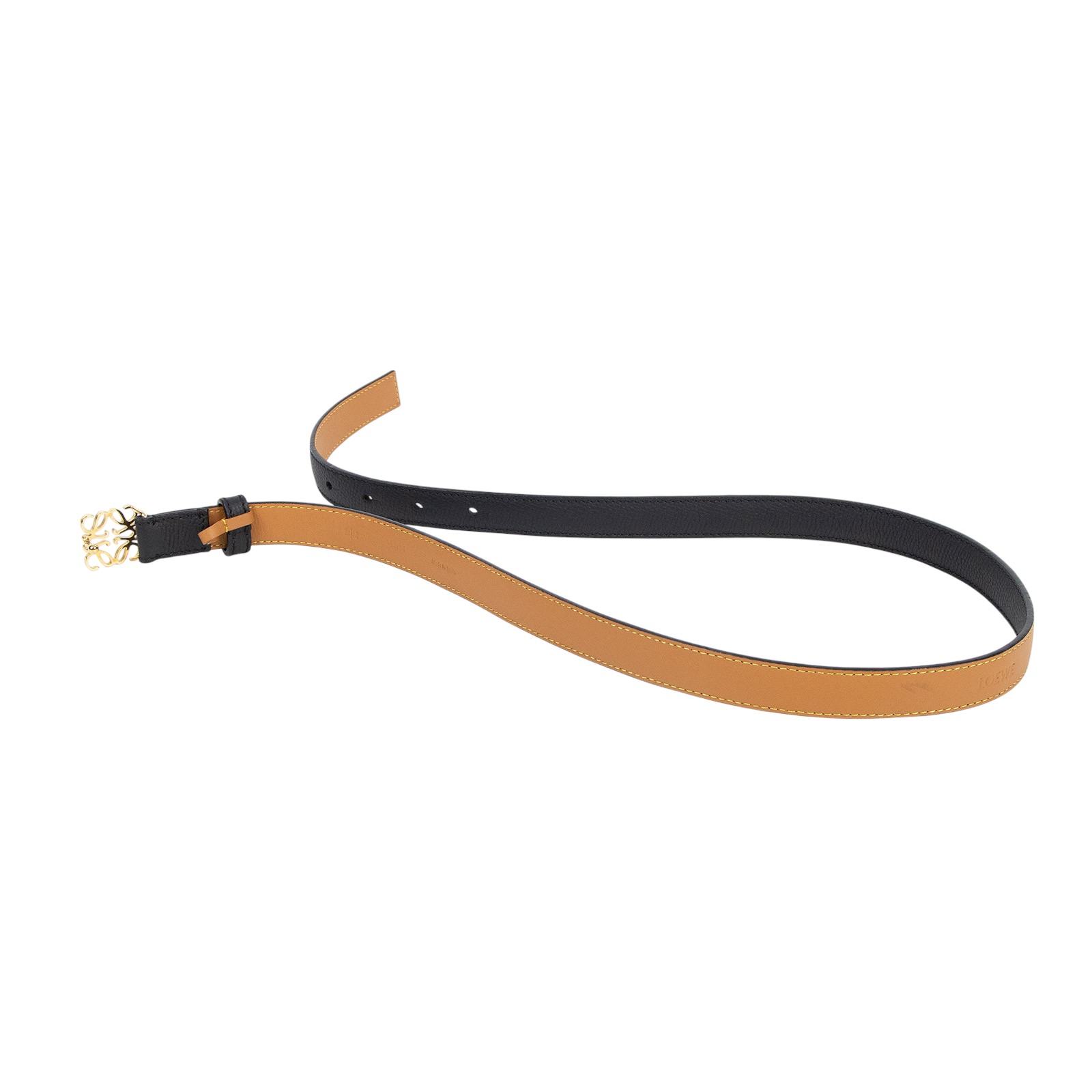 羅意威 LOEWE Anagram 腰帶  黑皮帶 無附屬品