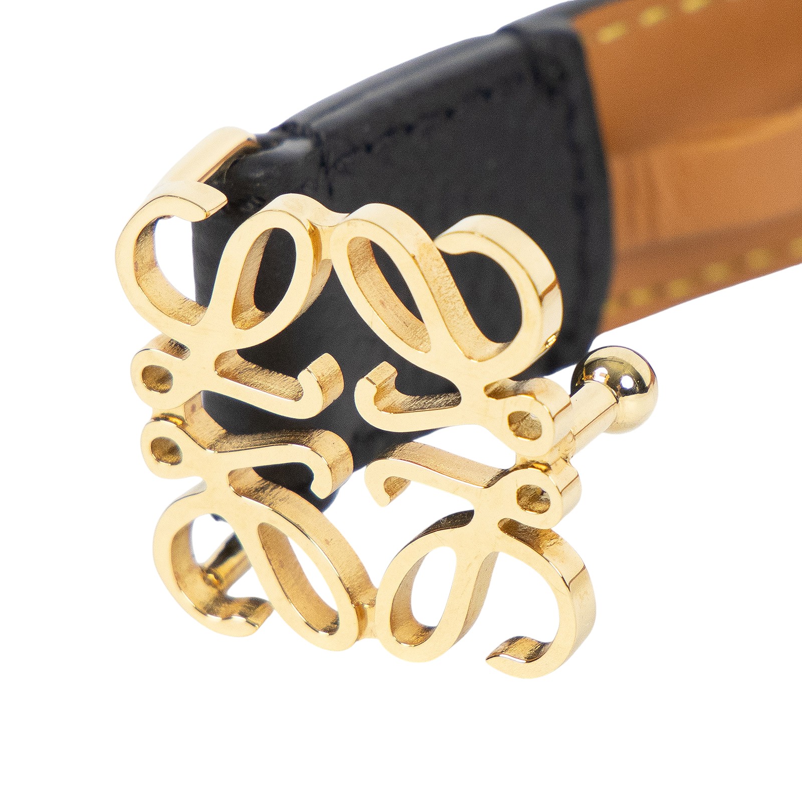 羅意威 LOEWE Anagram 腰帶  黑皮帶 無附屬品