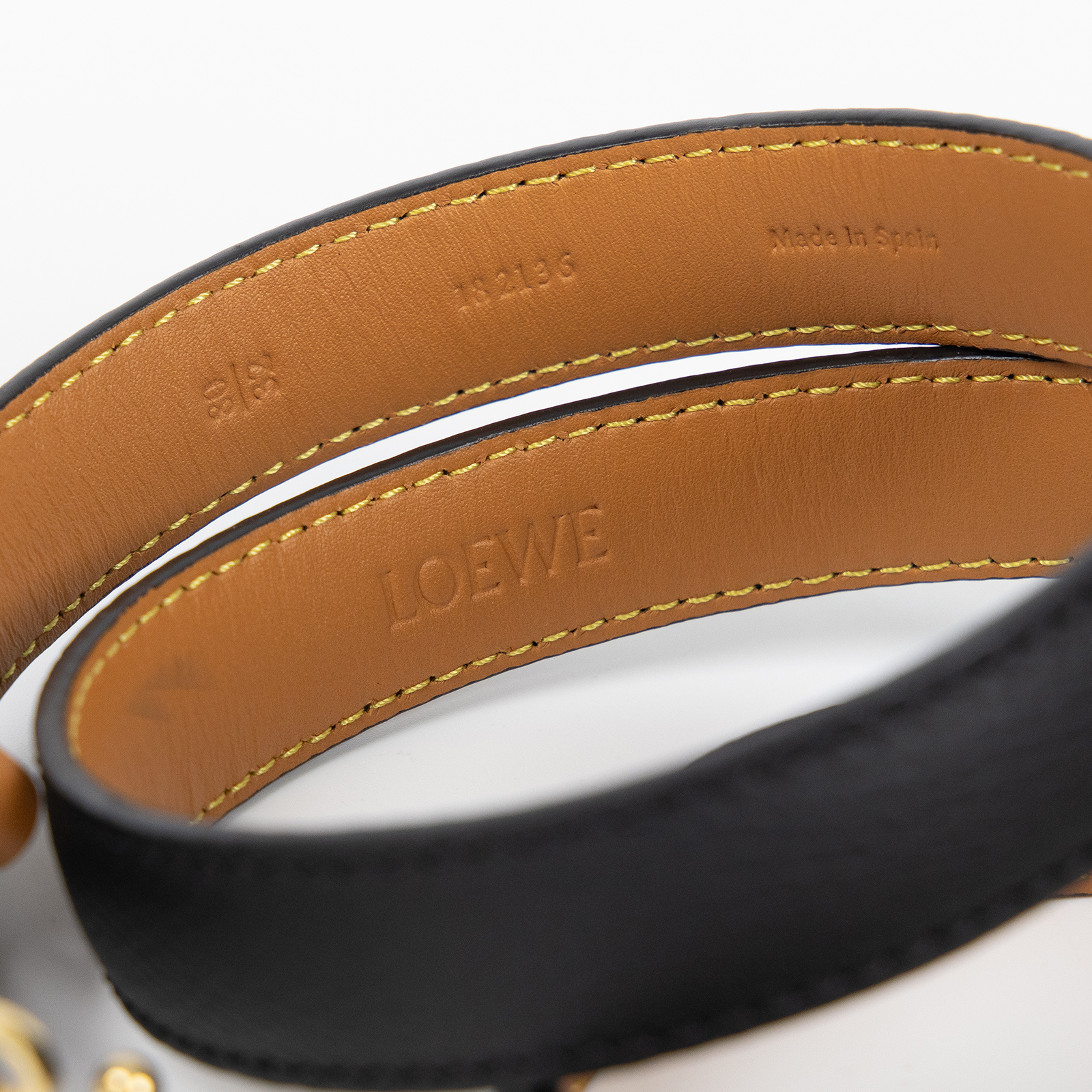 羅意威 LOEWE Anagram 腰帶  黑皮帶 無附屬品