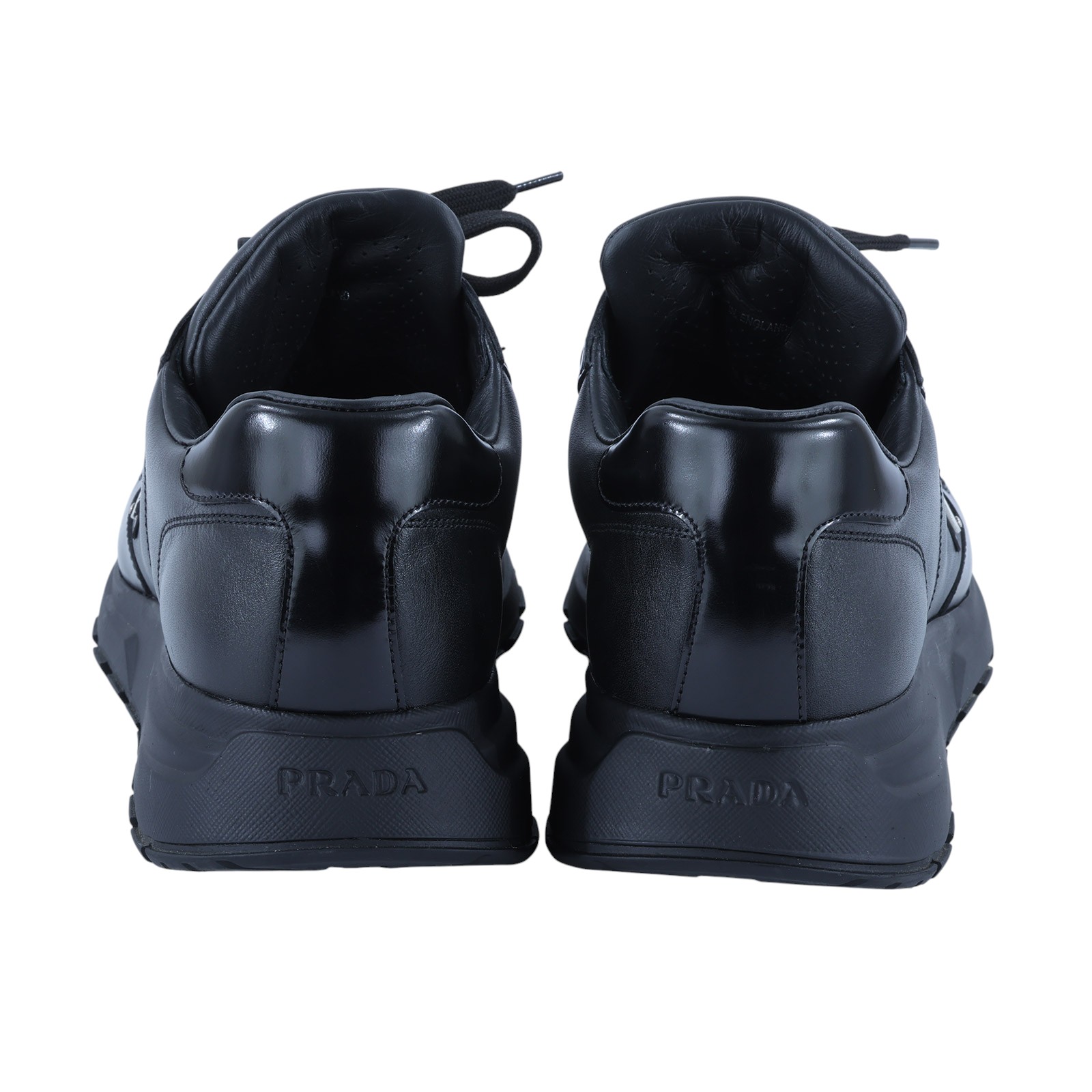 普拉達 PRADA Prax 01 皮革運動鞋 2EE369_3LKI_40 黑亮面皮革運動鞋 無附屬品