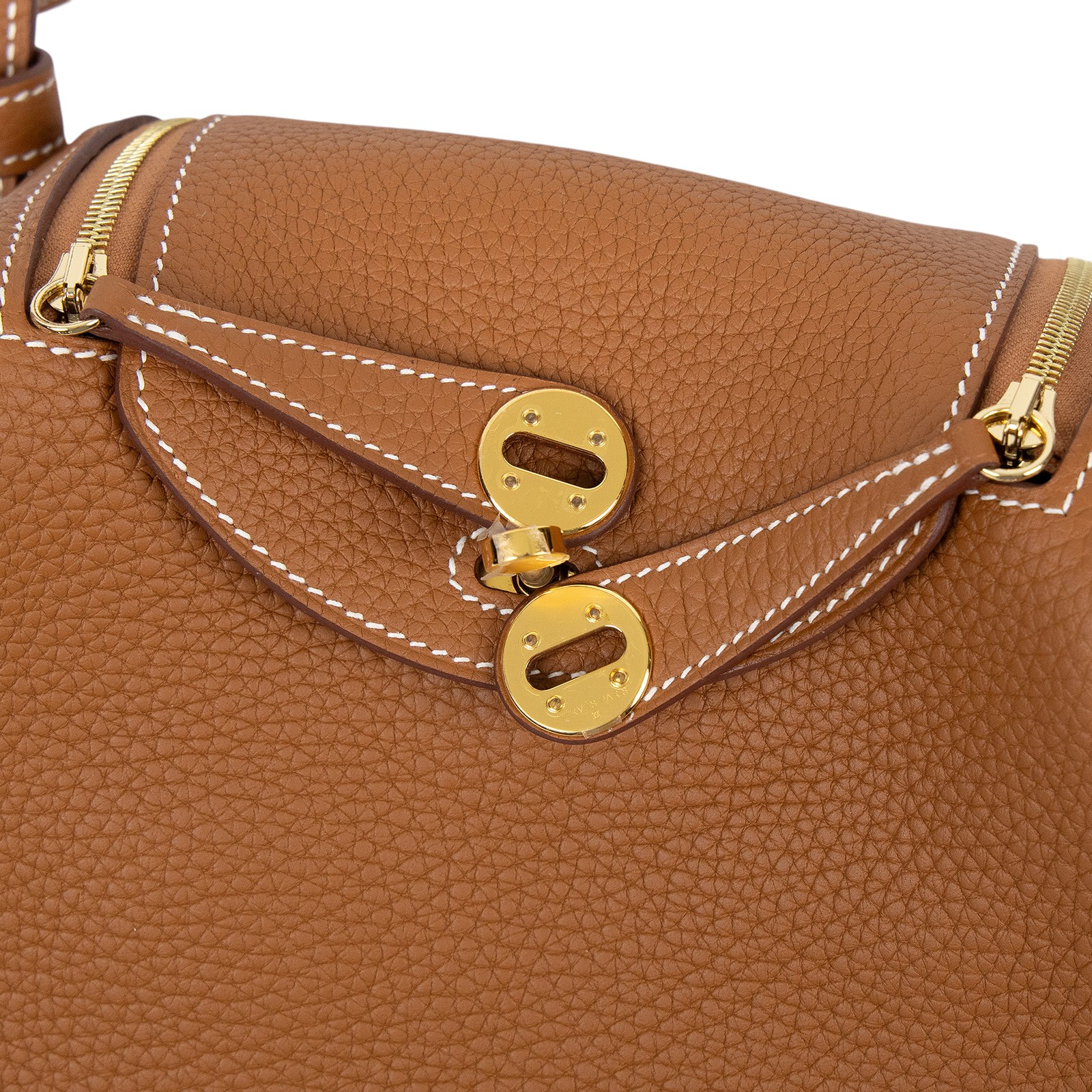 愛馬仕 Hermes Lindy 琳迪包 迷你 金棕色 金色五金 H079086CC37 B 金金LINDY MINI 原廠盒子/防塵袋/韓國購買證明