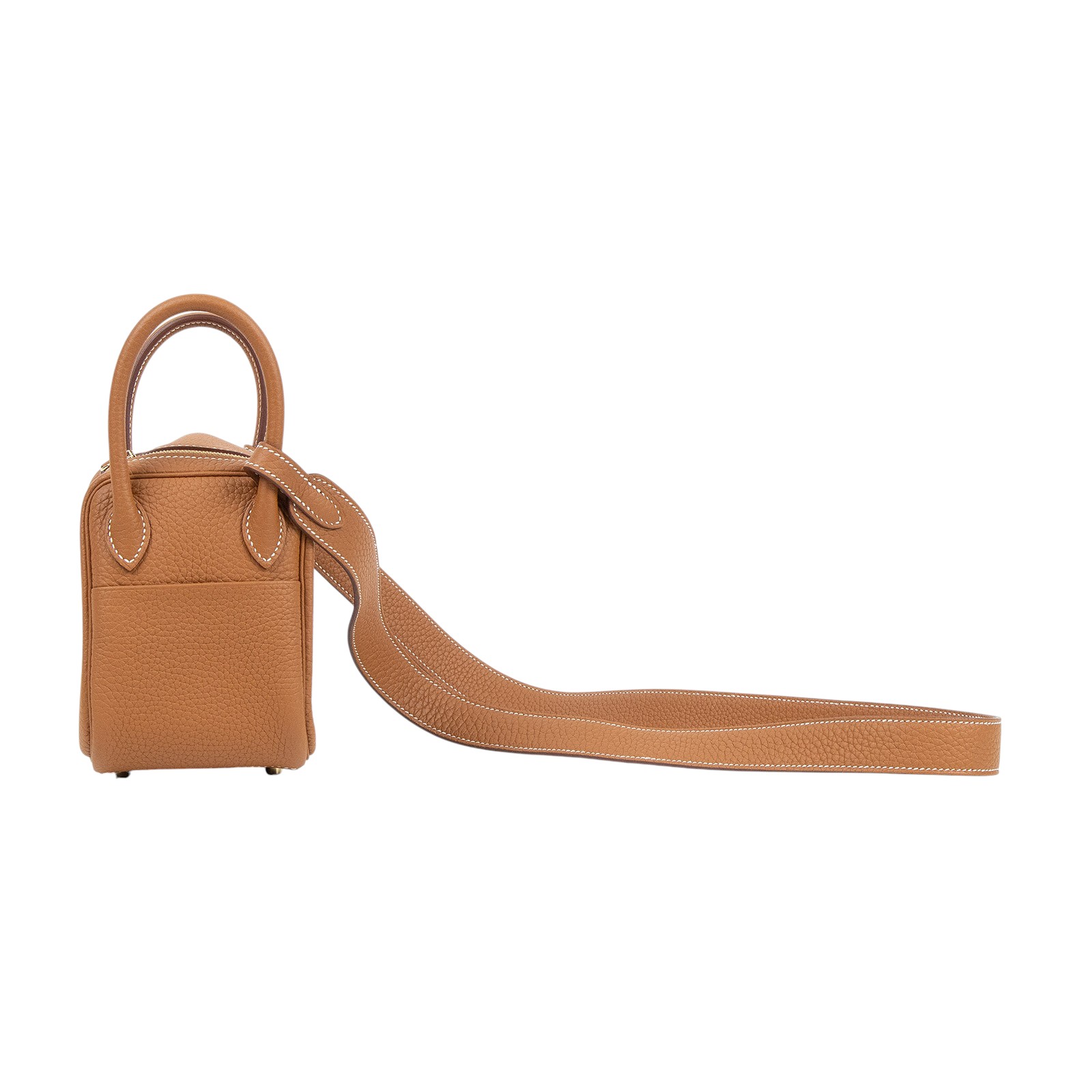 愛馬仕 Hermes Lindy 琳迪包 迷你 金棕色 金色五金 H079086CC37 B 金金LINDY MINI 原廠盒子/防塵袋/韓國購買證明