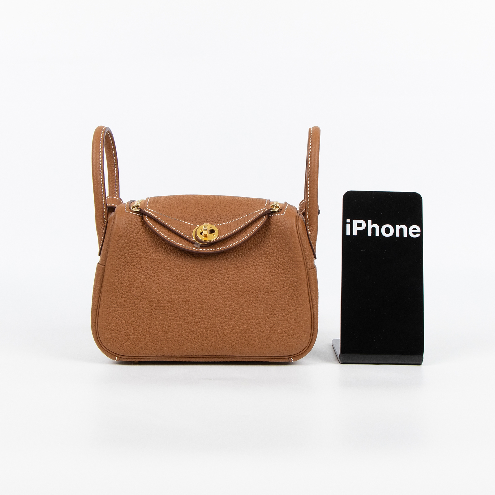 愛馬仕 Hermes Lindy 琳迪包 迷你 金棕色 金色五金 H079086CC37 B 金金LINDY MINI 原廠盒子/防塵袋/韓國購買證明