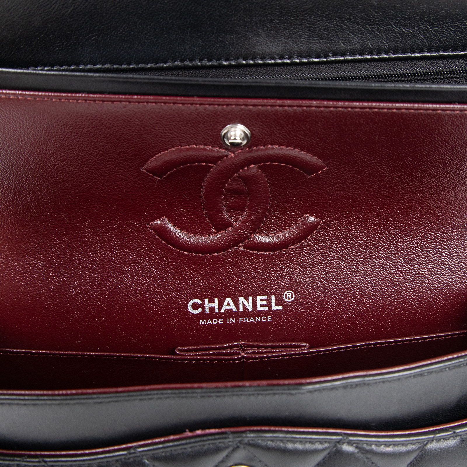 香奈兒 CHANEL CF 經典 小型 口蓋包 A01113 Y01480 黑色羊皮COCO23 原廠盒子/防塵袋/購買證明影本