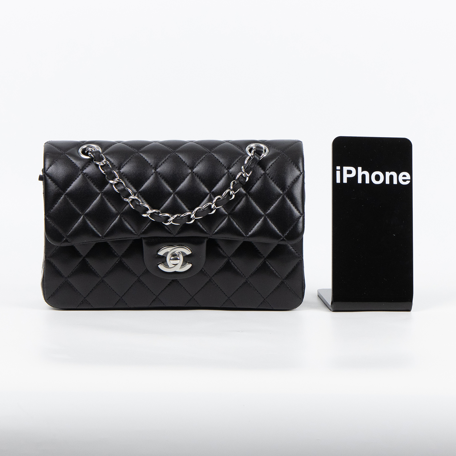 香奈兒 CHANEL CF 經典 小型 口蓋包 A01113 Y01480 黑色羊皮COCO23 原廠盒子/防塵袋/購買證明影本