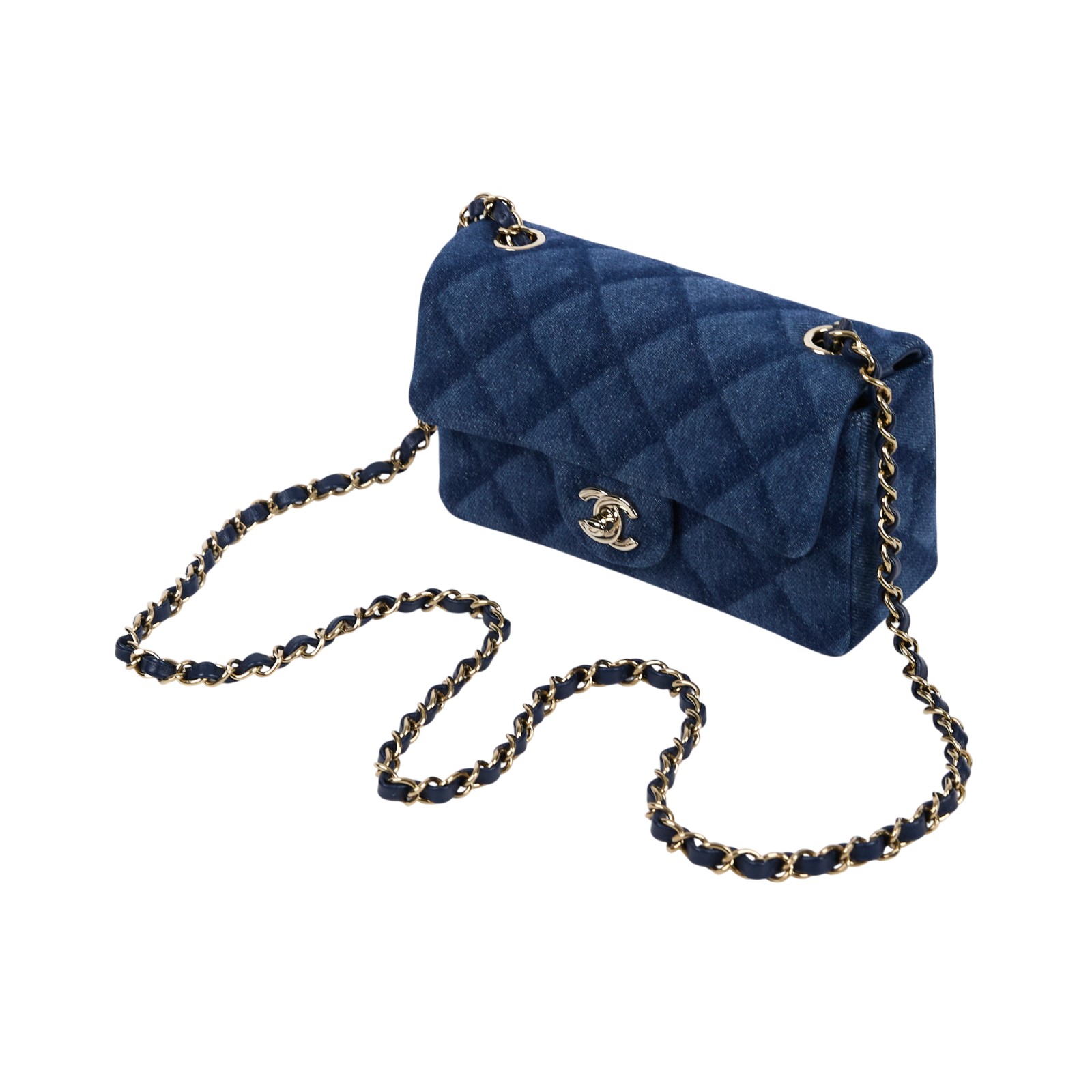 香奈兒 CHANEL CF 迷你 口蓋包 A69900 B09077 晶片款 丹寧COCO20 原廠盒子/防塵袋