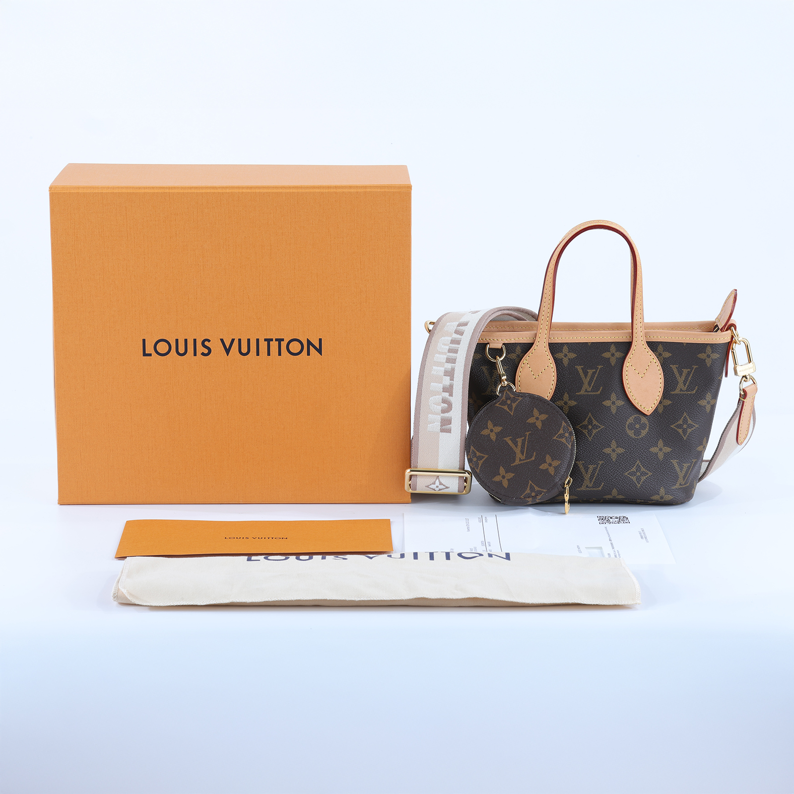 路易威登 LOUIS VUITTON Neverfull BB 單肩包 托特包 M46705  原廠盒子/防塵袋/購買證明