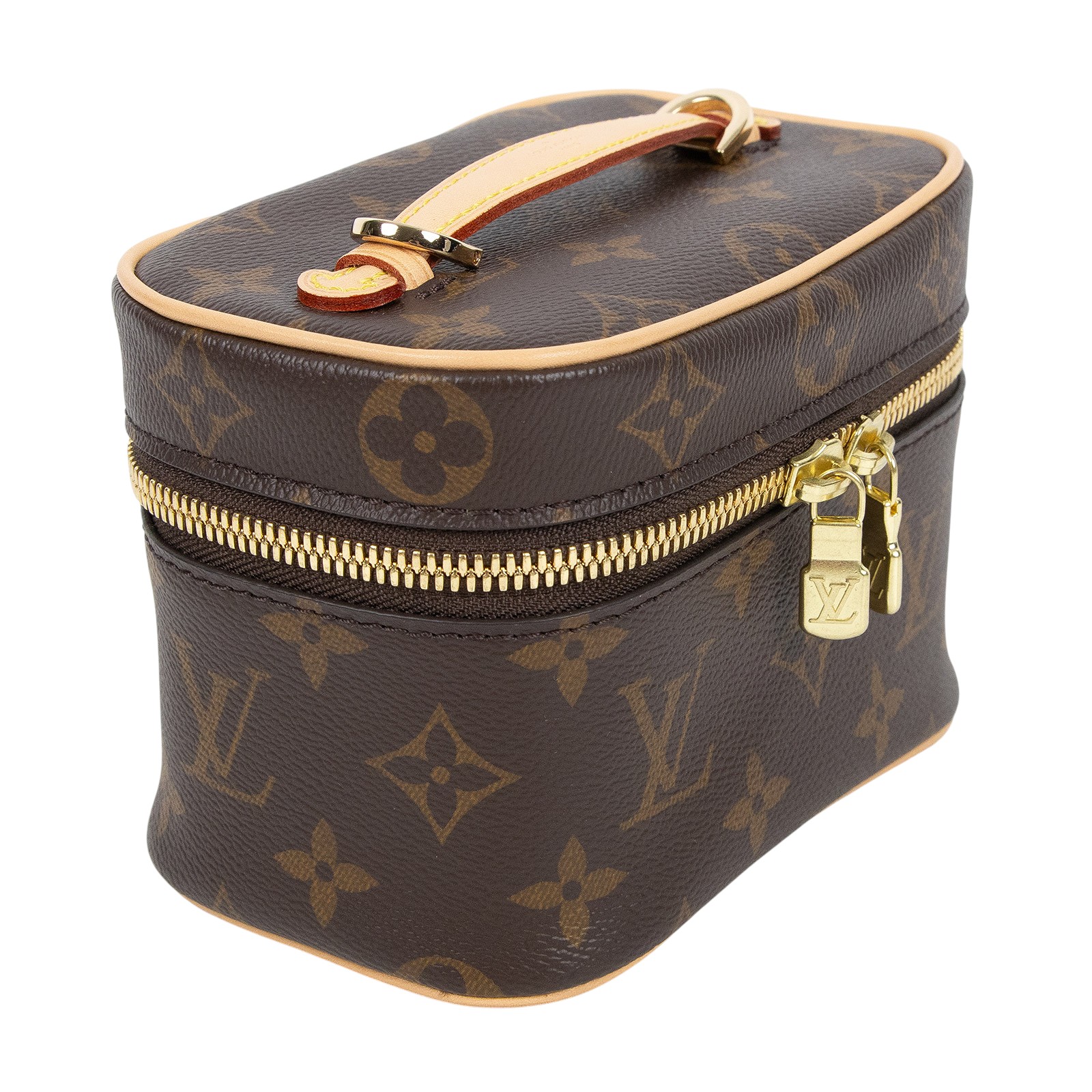 路易威登 LOUIS VUITTON Nice Nano 經典帆布 梳洗袋 化妝箱 M44936 原花Nice Nano化妝包 原廠盒子/防塵袋