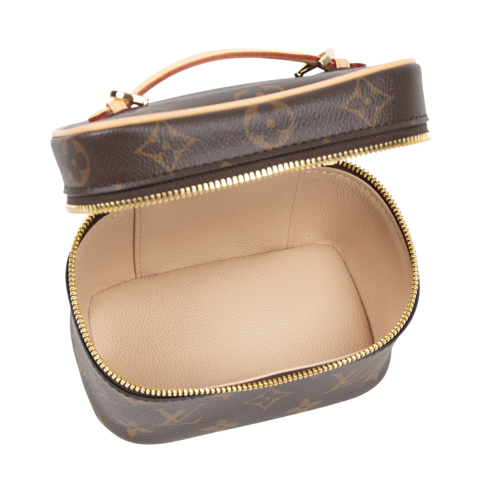 路易威登 LOUIS VUITTON Nice Nano 經典帆布 梳洗袋 化妝箱 M44936 原花Nice Nano化妝包 原廠盒子/防塵袋