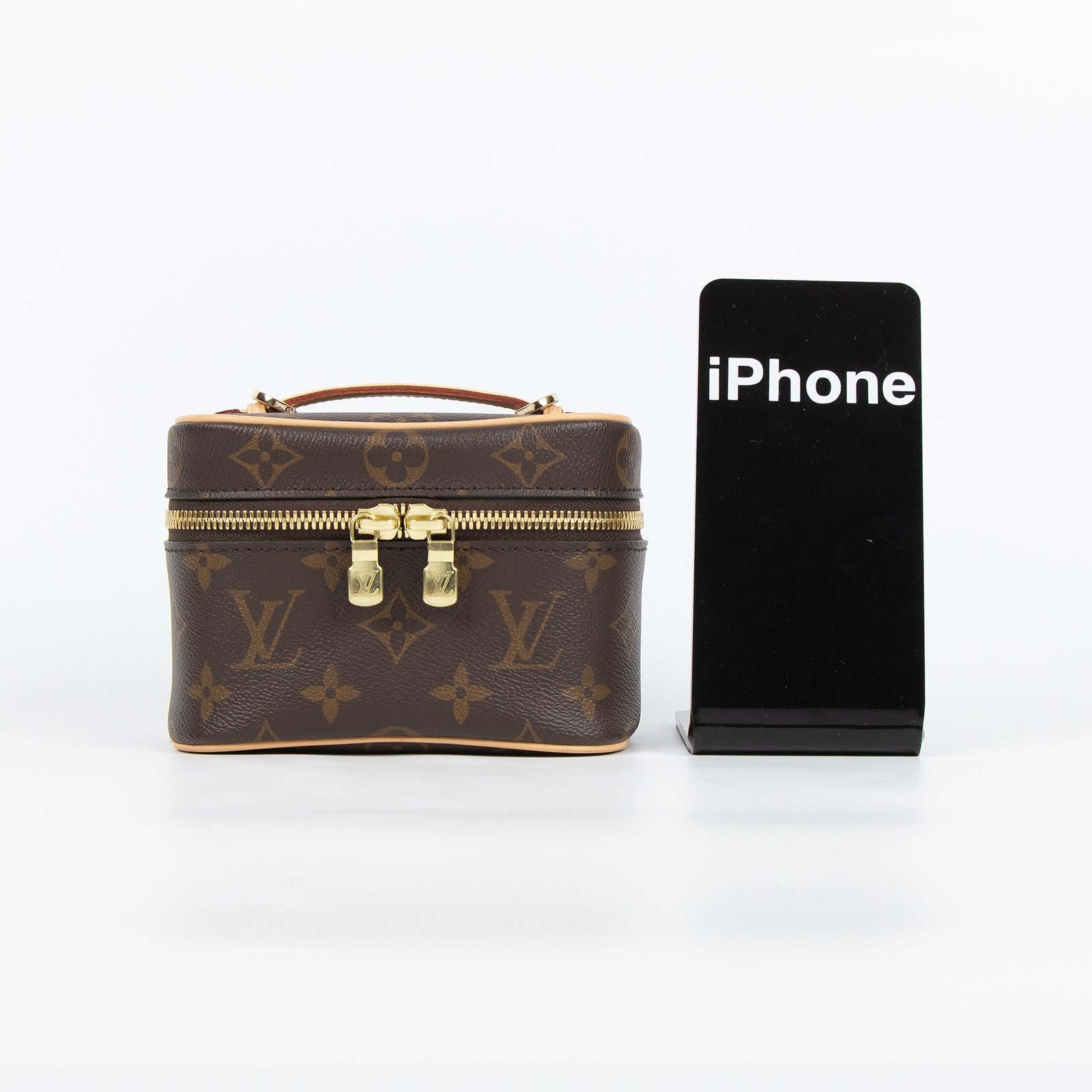 路易威登 LOUIS VUITTON Nice Nano 經典帆布 梳洗袋 化妝箱 M44936 原花Nice Nano化妝包 原廠盒子/防塵袋