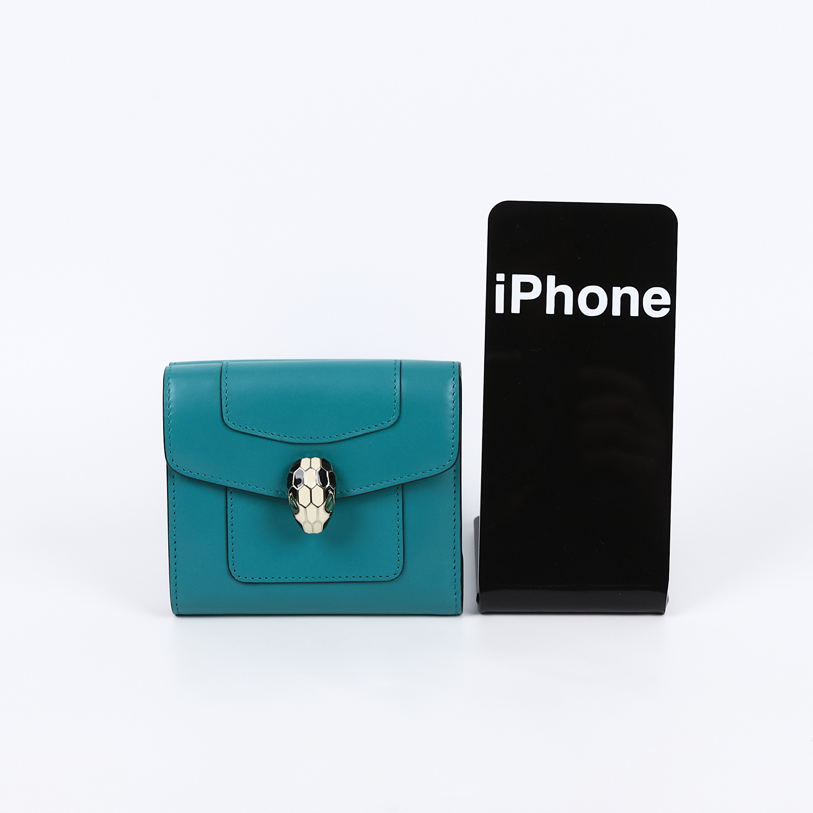 寶格麗 BVLGARI Serpenti Forever 錢包 短夾 288007 綠蛇頭短夾 原廠盒子/保證卡