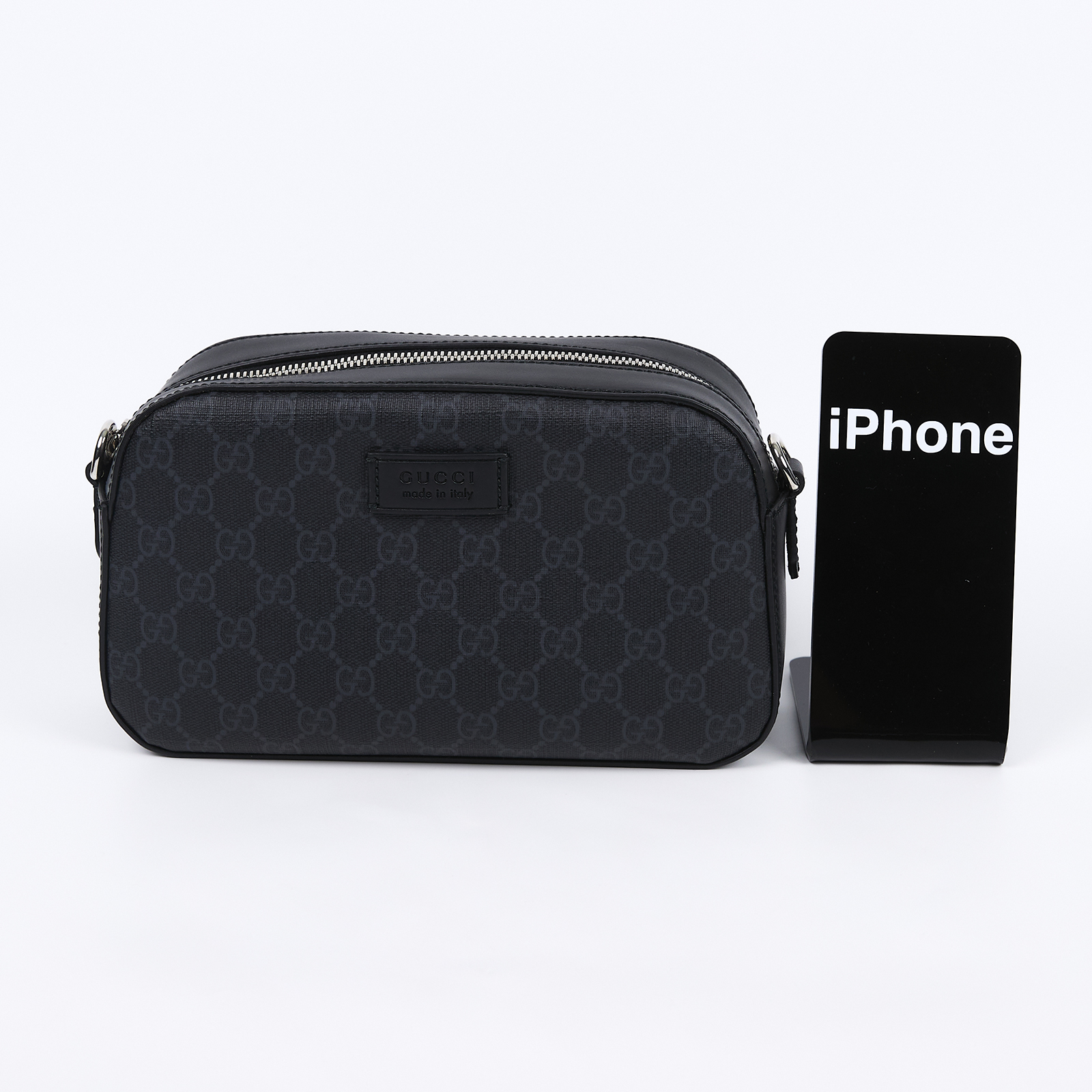 古馳 GUCCI GG 黑色 斜揹袋 574886 K5RLN 黑G紋相機包 原廠盒子/防塵袋/購買證明