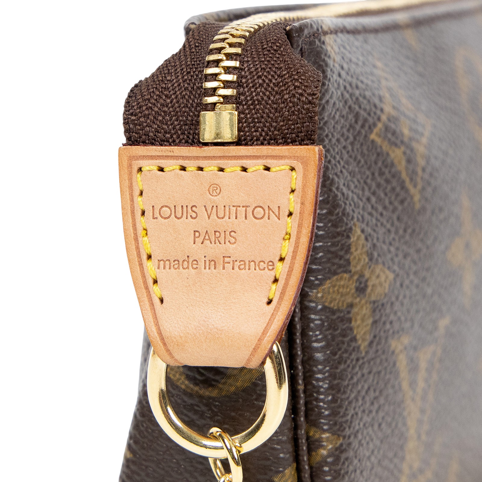 路易威登 LOUIS VUITTON Monogram塗層帆布 鏈帶 迷你小皮包 M58009 原花POUCH 防塵袋