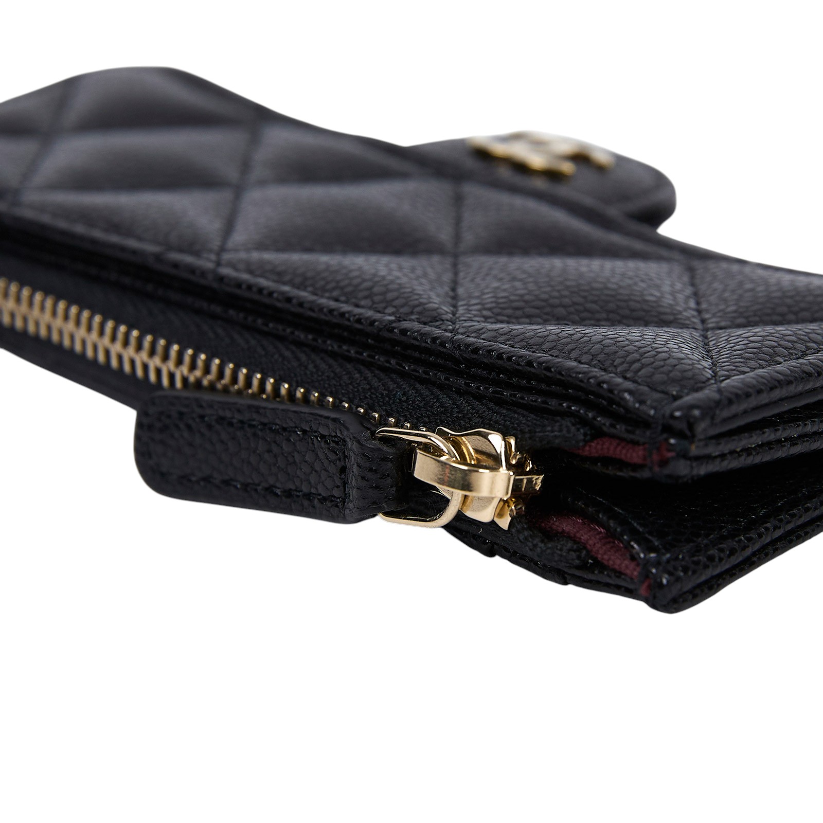 香奈兒 CHANEL CC 拉鏈 卡包 AP2570 B10583 晶片款 黑金荔枝零錢卡包 防塵袋/原廠盒子/購買證明