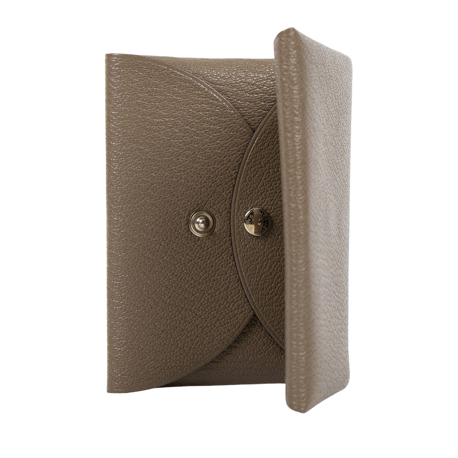 愛馬仕 Hermes Calvi Duo 卡包 CALD U刻 大象灰CALVI DUO 原廠盒子