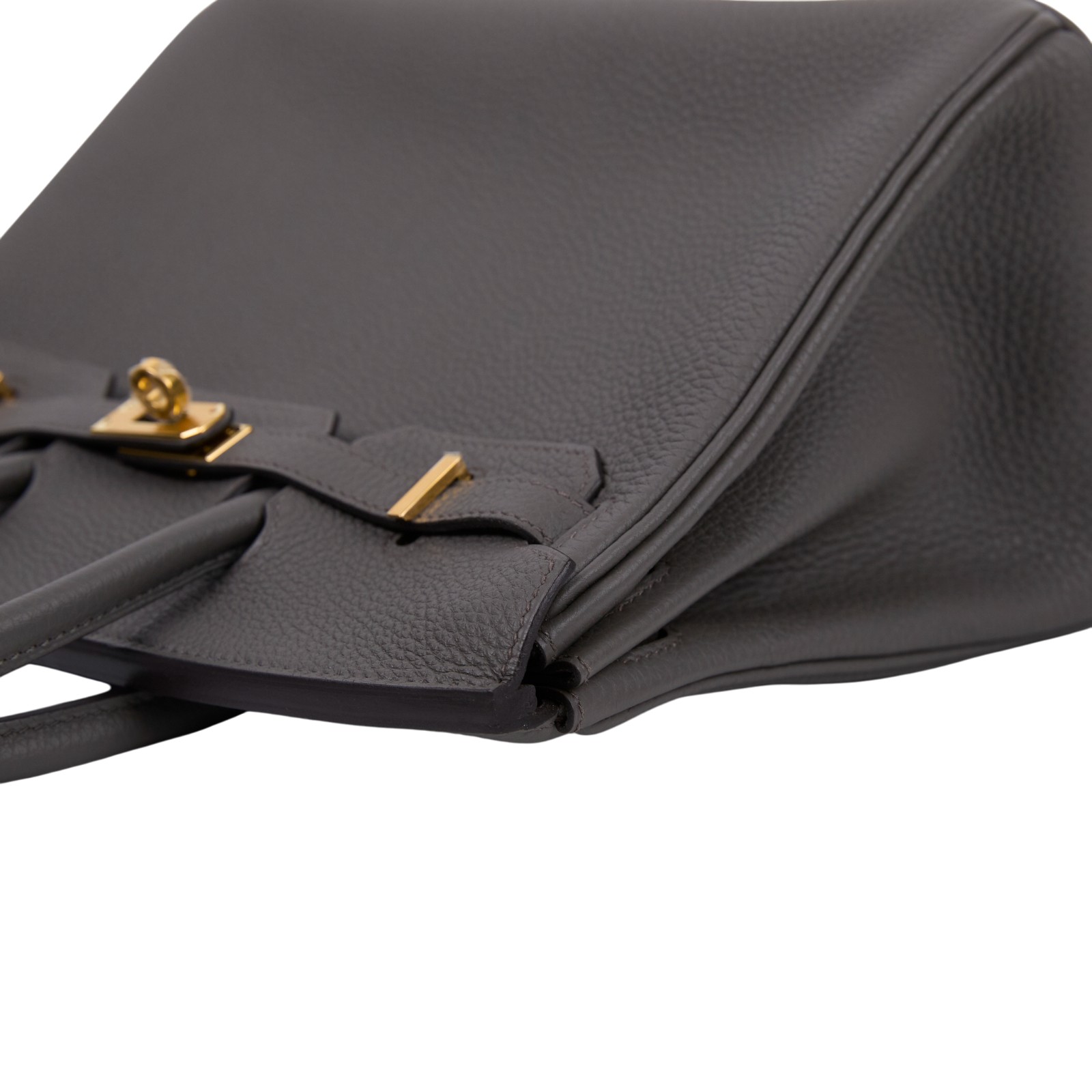 愛馬仕 Hermes Birkin Bag 柏金包 25 金色五金 錫器灰色 H041344CC8F /U刻  原廠盒子/防塵袋/鎖組/購買證明 全配