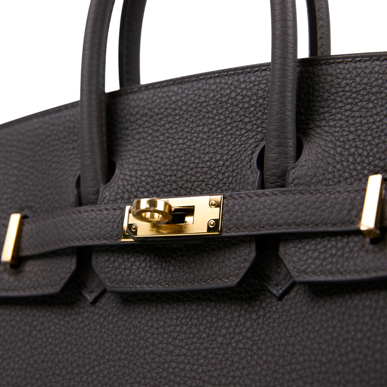 愛馬仕 Hermes Birkin Bag 柏金包 25 金色五金 錫器灰色 H041344CC8F /U刻  原廠盒子/防塵袋/鎖組/購買證明 全配