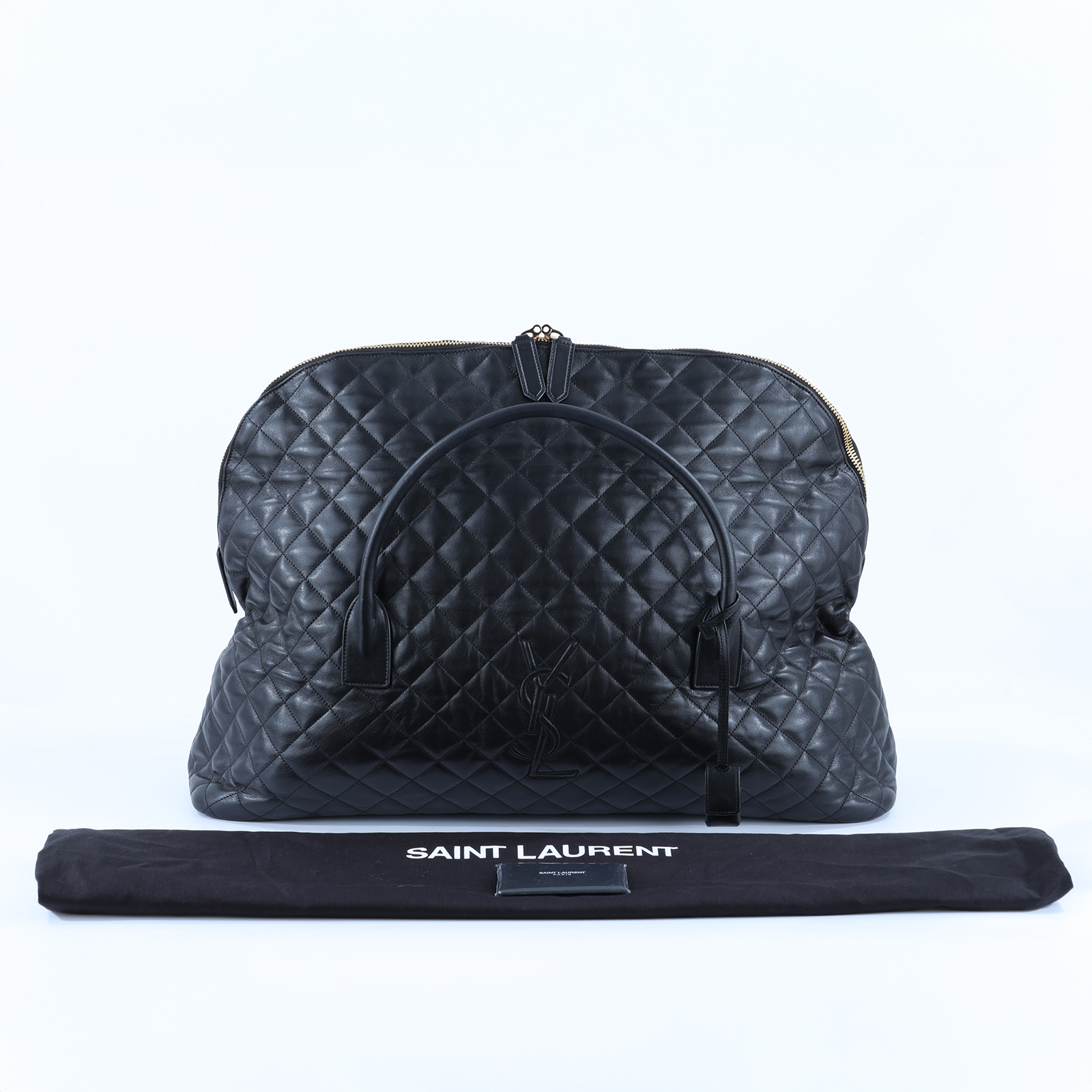 聖羅蘭 YSL SAINT LAURENT Es Gian 行李袋 736009AABK9 黑ES GIAN行李袋 防塵袋/背帶/鎖組