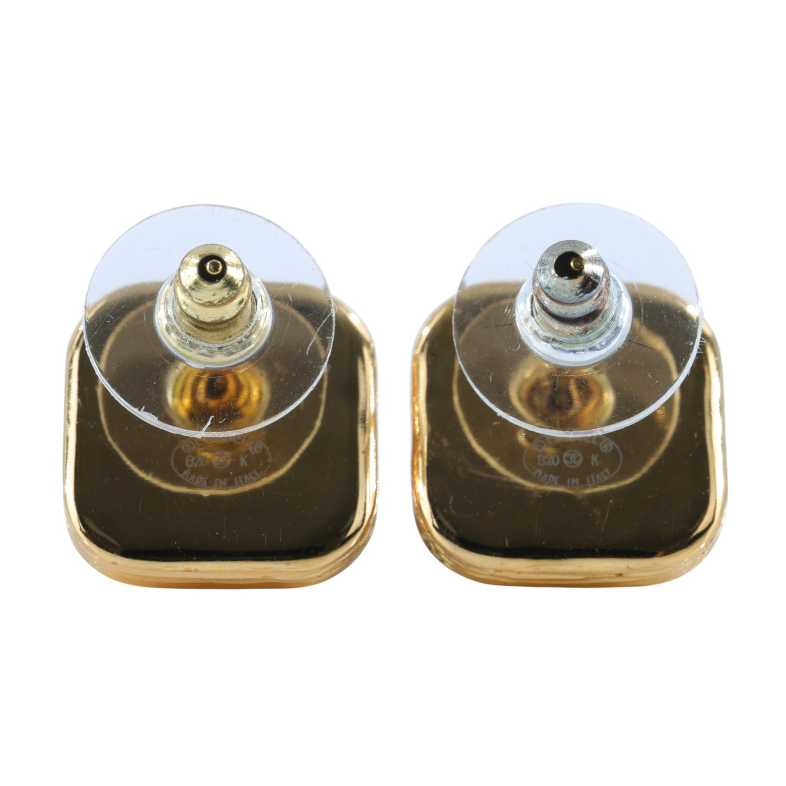 香奈兒 CHANEL CC 橢圓 耳環 B20K 黑金雙C耳環 原廠盒子