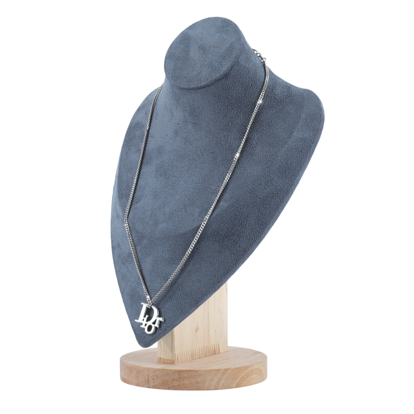 迪奧 CHRISTIAN DIOR CD 項鍊 NI284HOMMT 銀色字母項鍊 原廠盒子