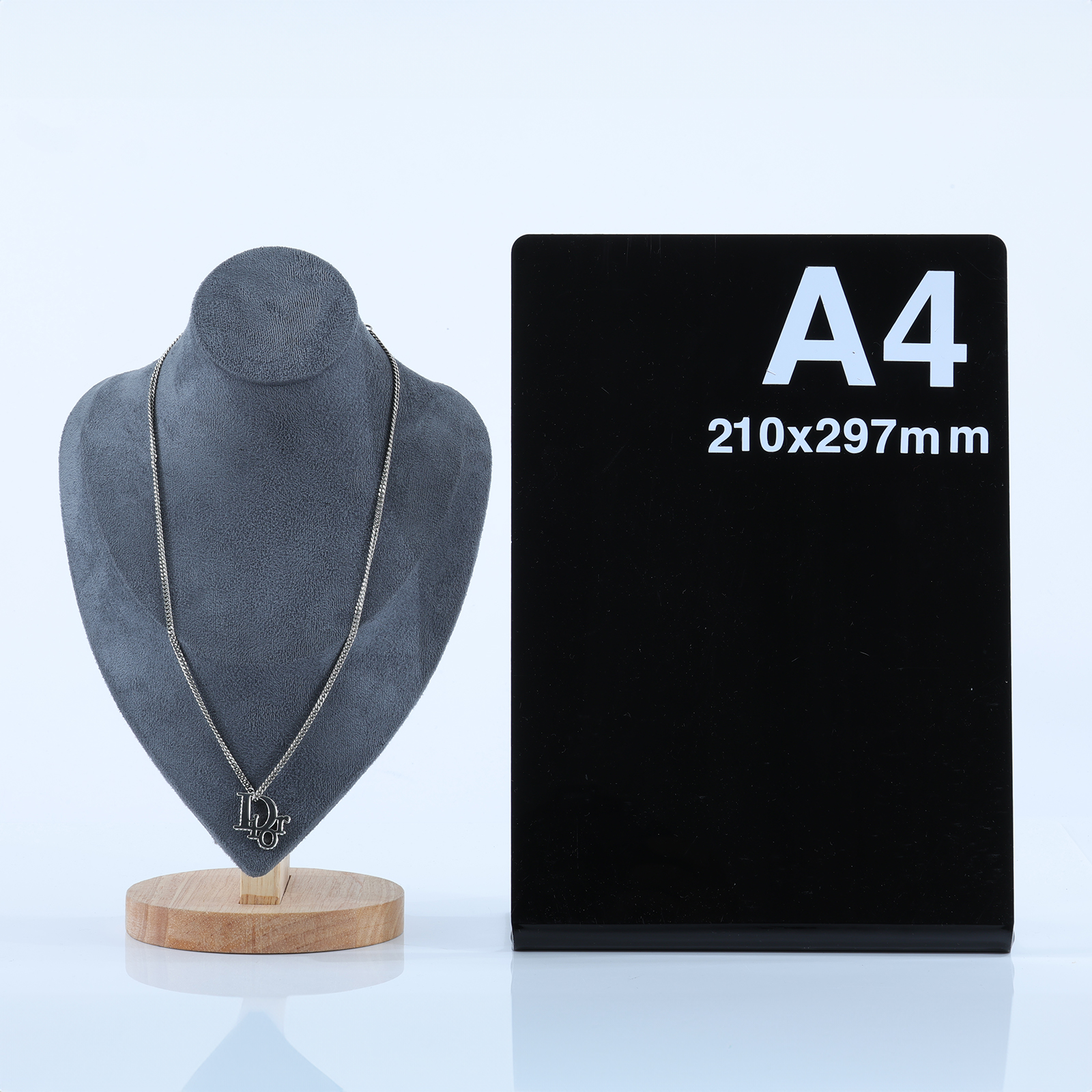 迪奧 CHRISTIAN DIOR CD 項鍊 NI284HOMMT 銀色字母項鍊 原廠盒子