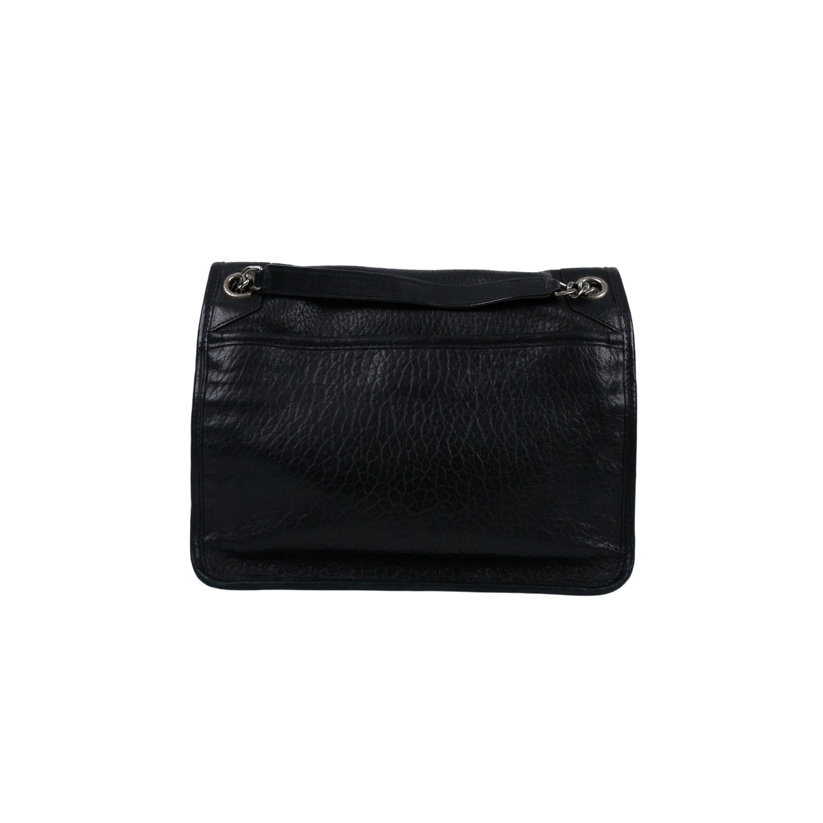 聖羅蘭 YSL SAINT LAURENT Niki 粒面小羊皮 中型 手袋 銀色五金 633178AACIA 黑NIKI粒面小羊皮 中號 防塵袋