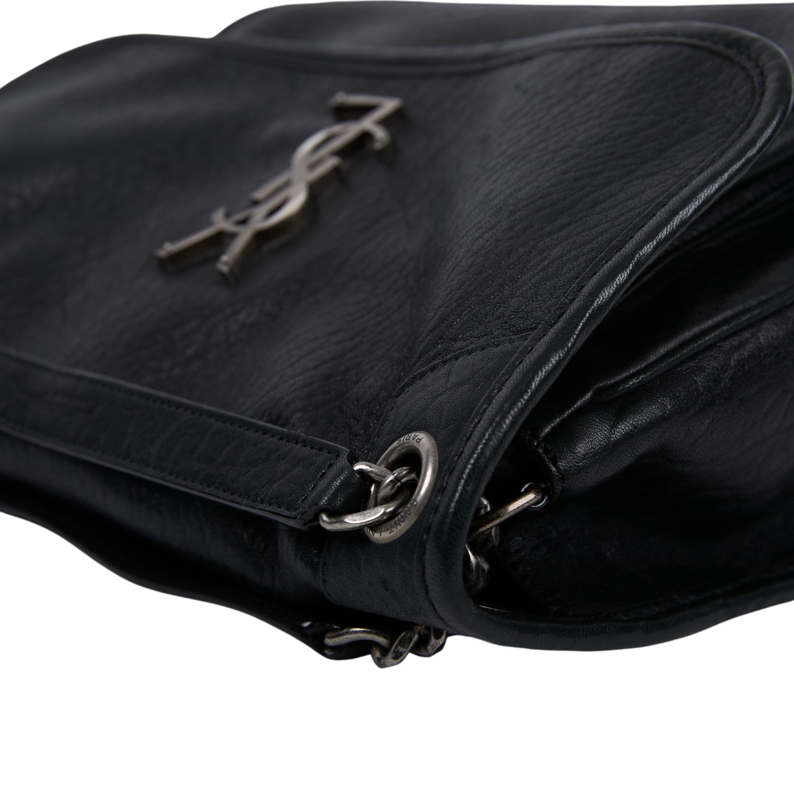 聖羅蘭 YSL SAINT LAURENT Niki 粒面小羊皮 中型 手袋 銀色五金 633178AACIA 黑NIKI粒面小羊皮 中號 防塵袋