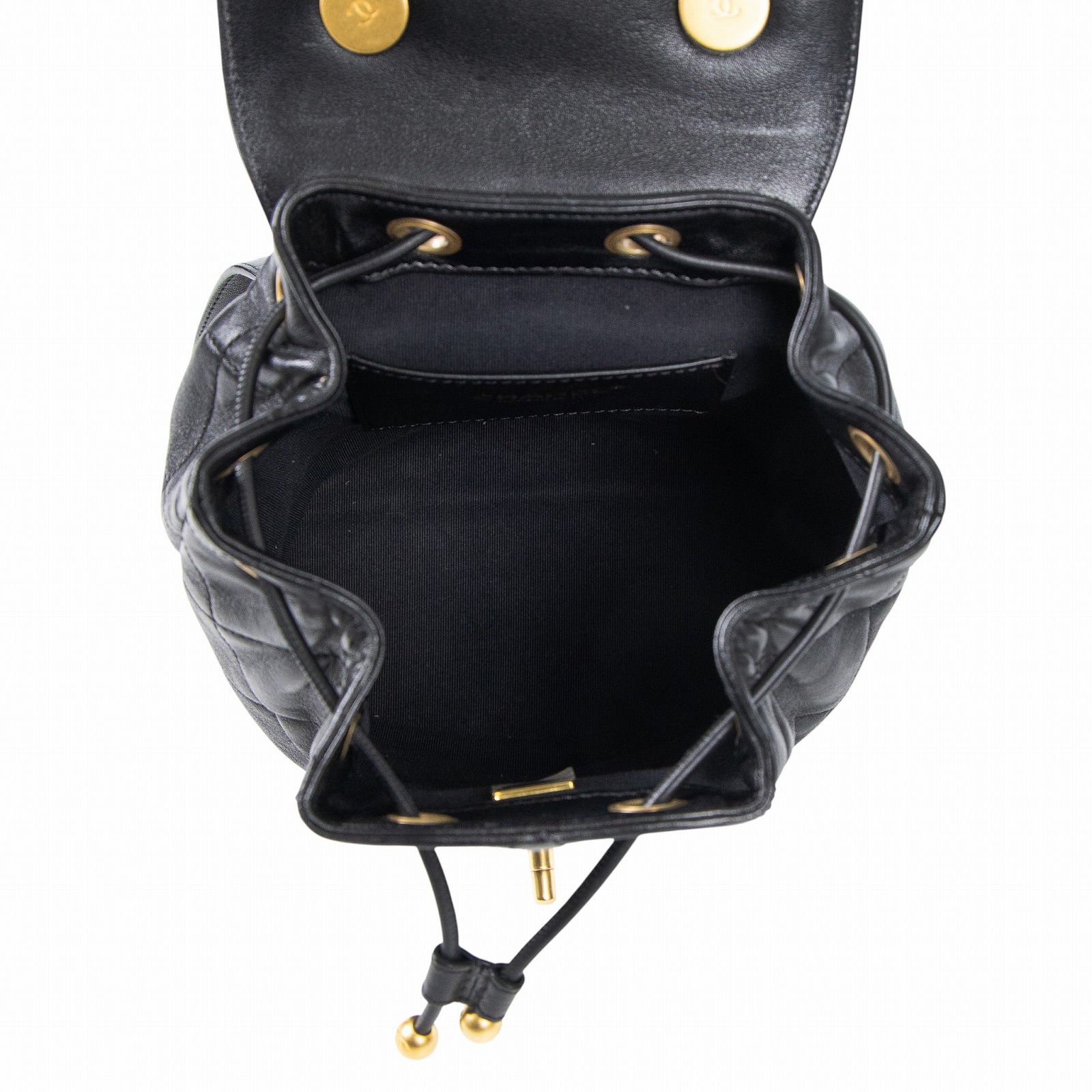 香奈兒 CHANEL Duma 後背包 AS4866 晶片款 黑小金球後背包 防塵袋