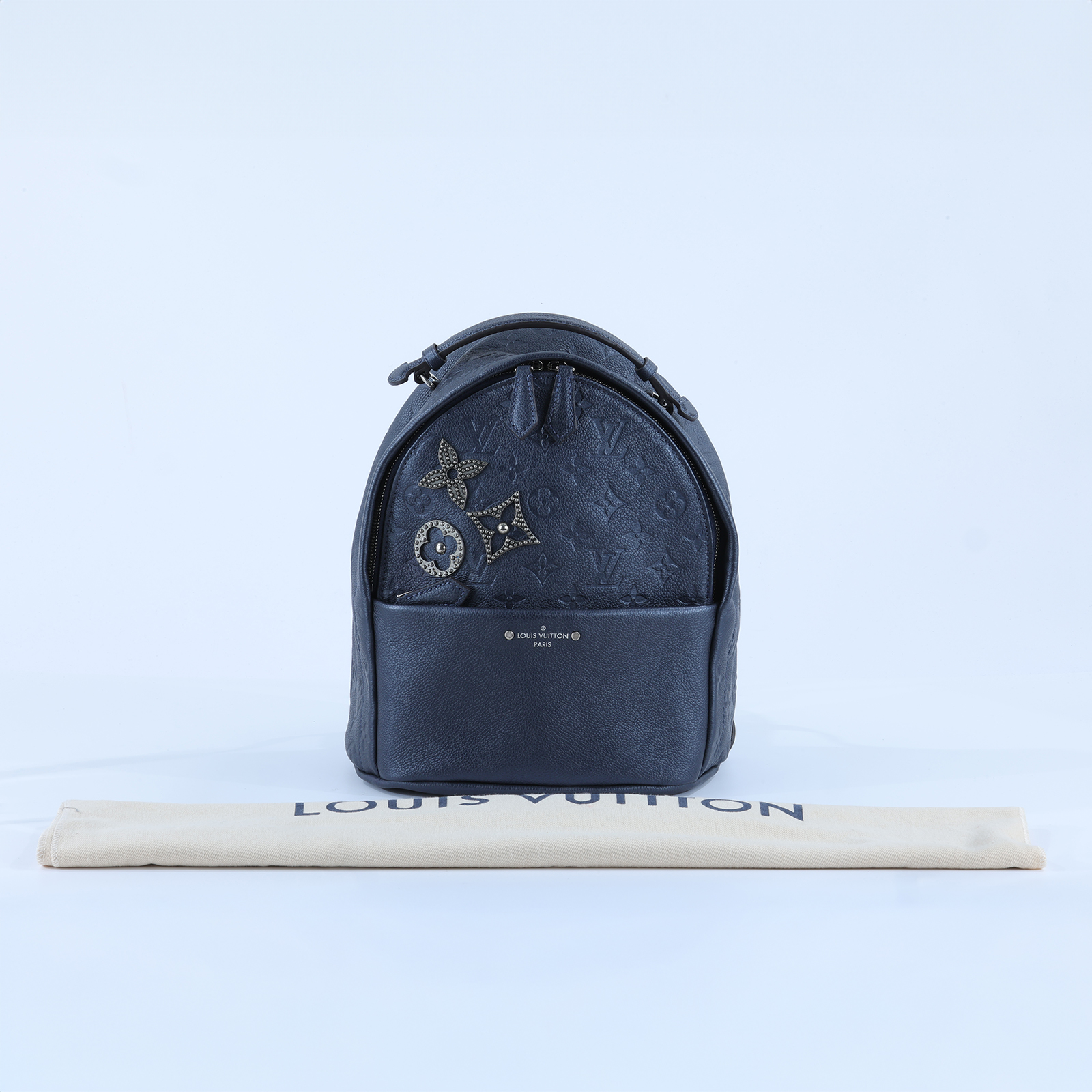 路易威登 LOUIS VUITTON Sorbonne 後背包 M43741 珠光藍sorbonne flower pins後背包 防塵袋