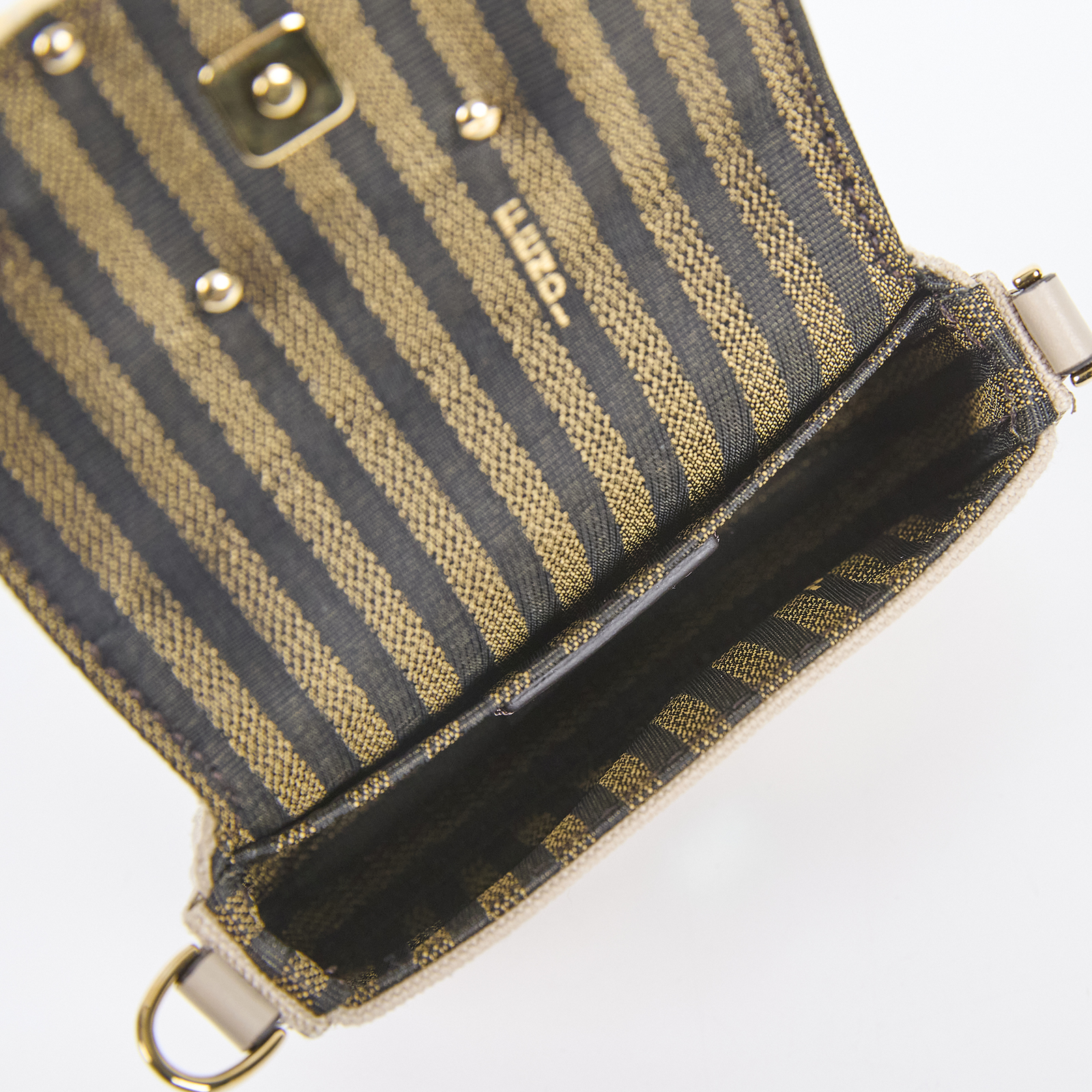 芬迪 FENDI FF Logo Nano Baguette 包款吊飾 7AS045A9P6 奶茶帆布NANO BAGUETTE 無附屬品