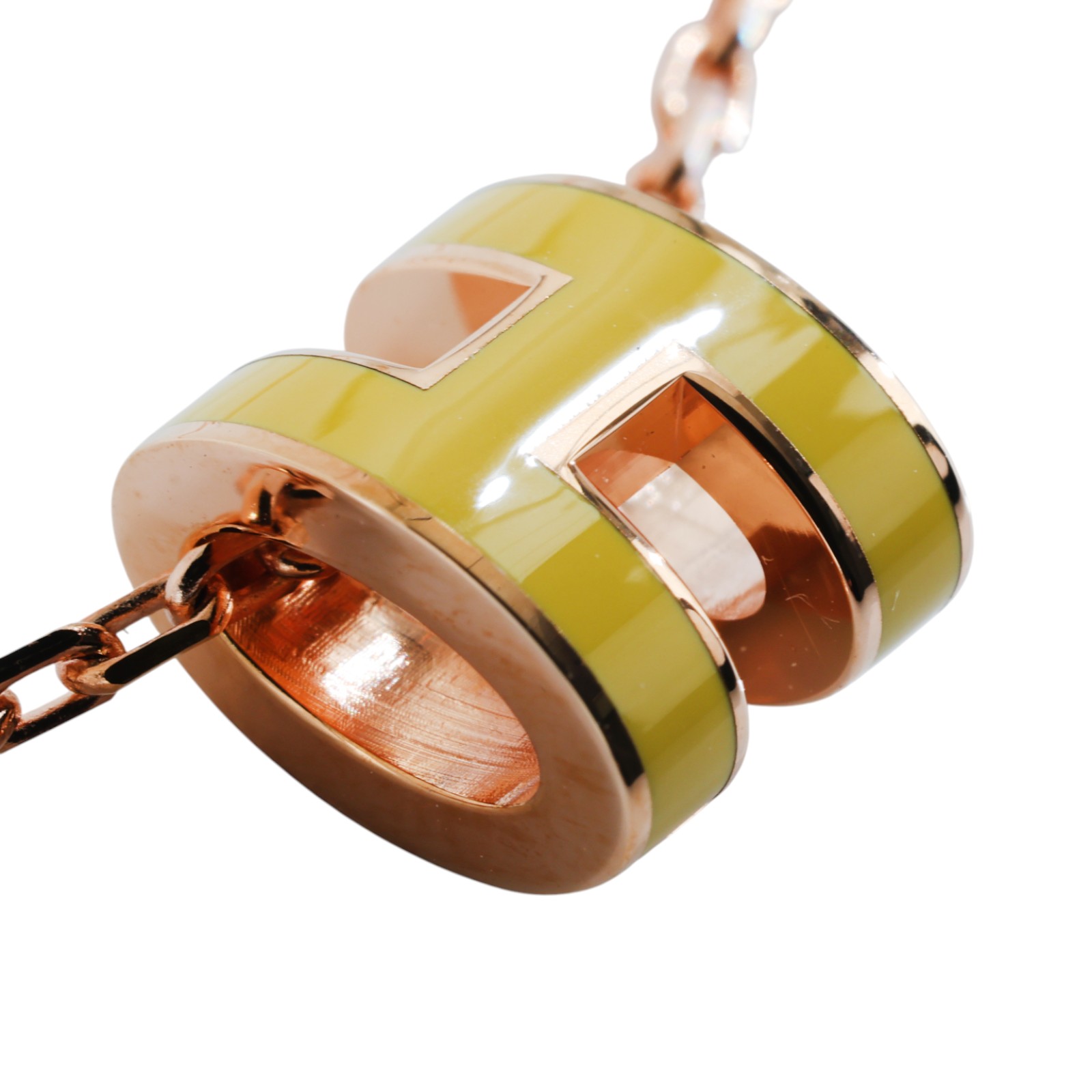 愛馬仕 Hermes Mini Pop H 墜飾 那不勒斯黃色 H147992FOB1 /  防塵袋/台灣購買證明影本/原廠盒子