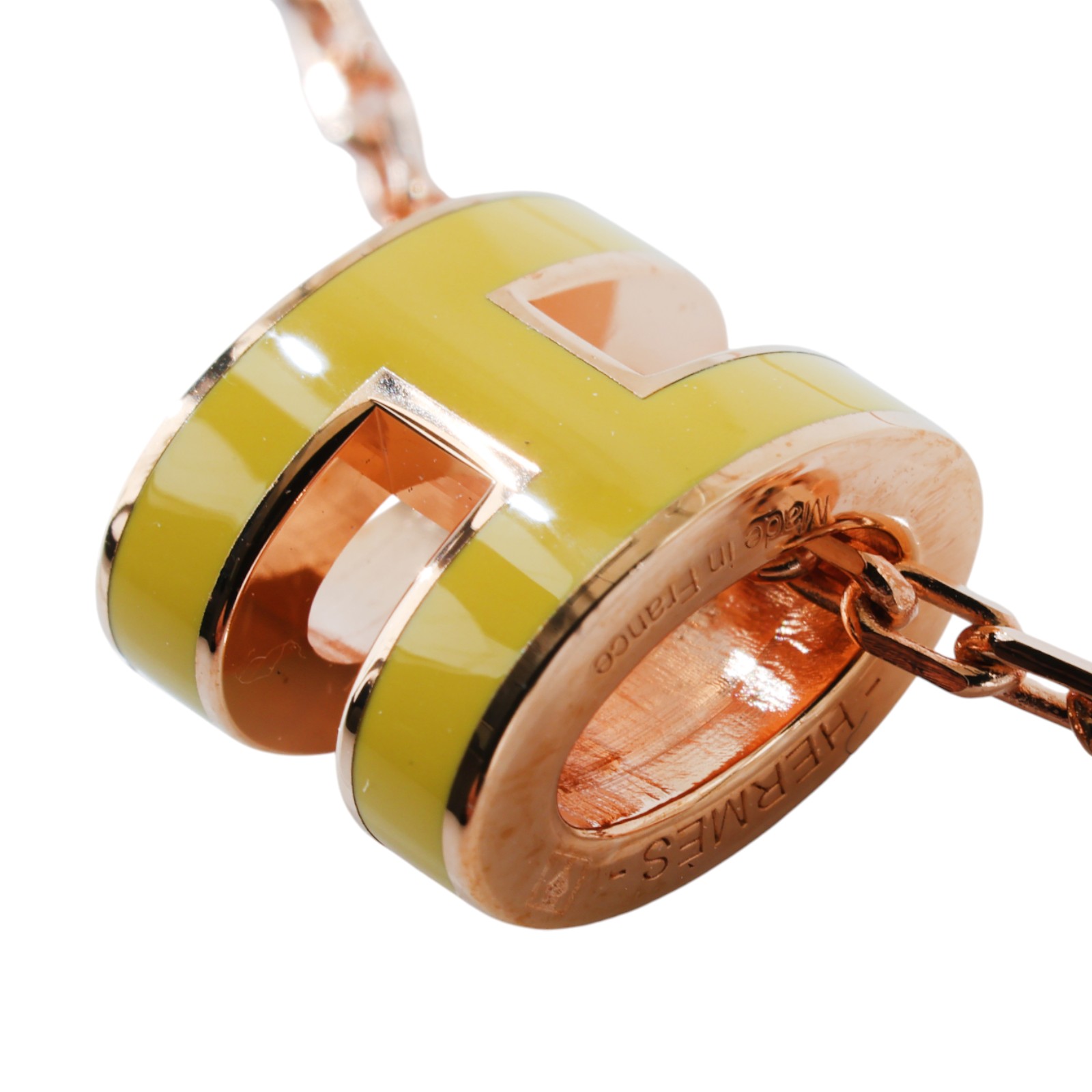 愛馬仕 Hermes Mini Pop H 墜飾 那不勒斯黃色 H147992FOB1 /  防塵袋/台灣購買證明影本/原廠盒子