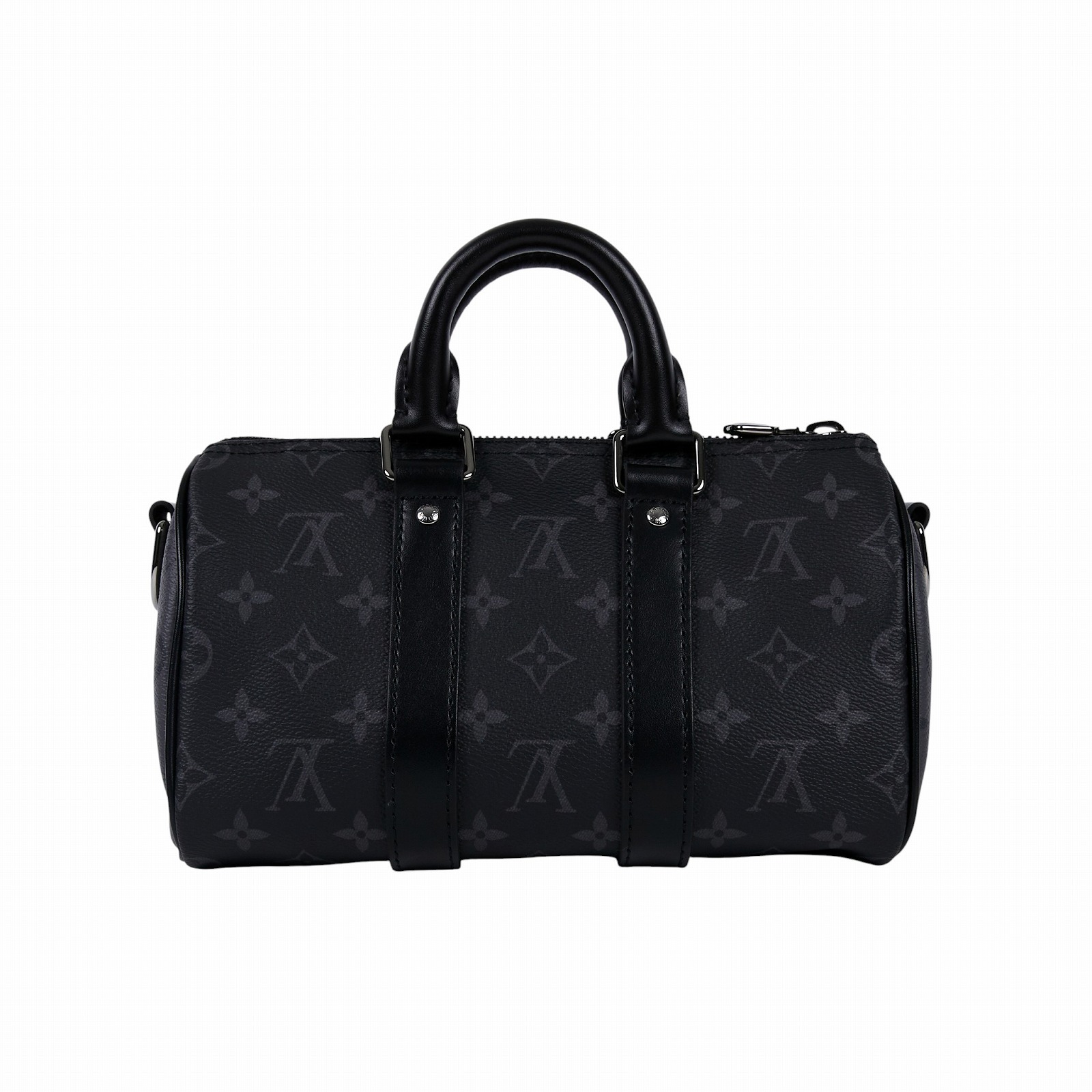路易威登 LOUIS VUITTON Keepall Bandoulière 25 手提 肩背 波士頓包 Reverse帆布 黑色 M46271 晶片款  防塵袋//原廠盒子