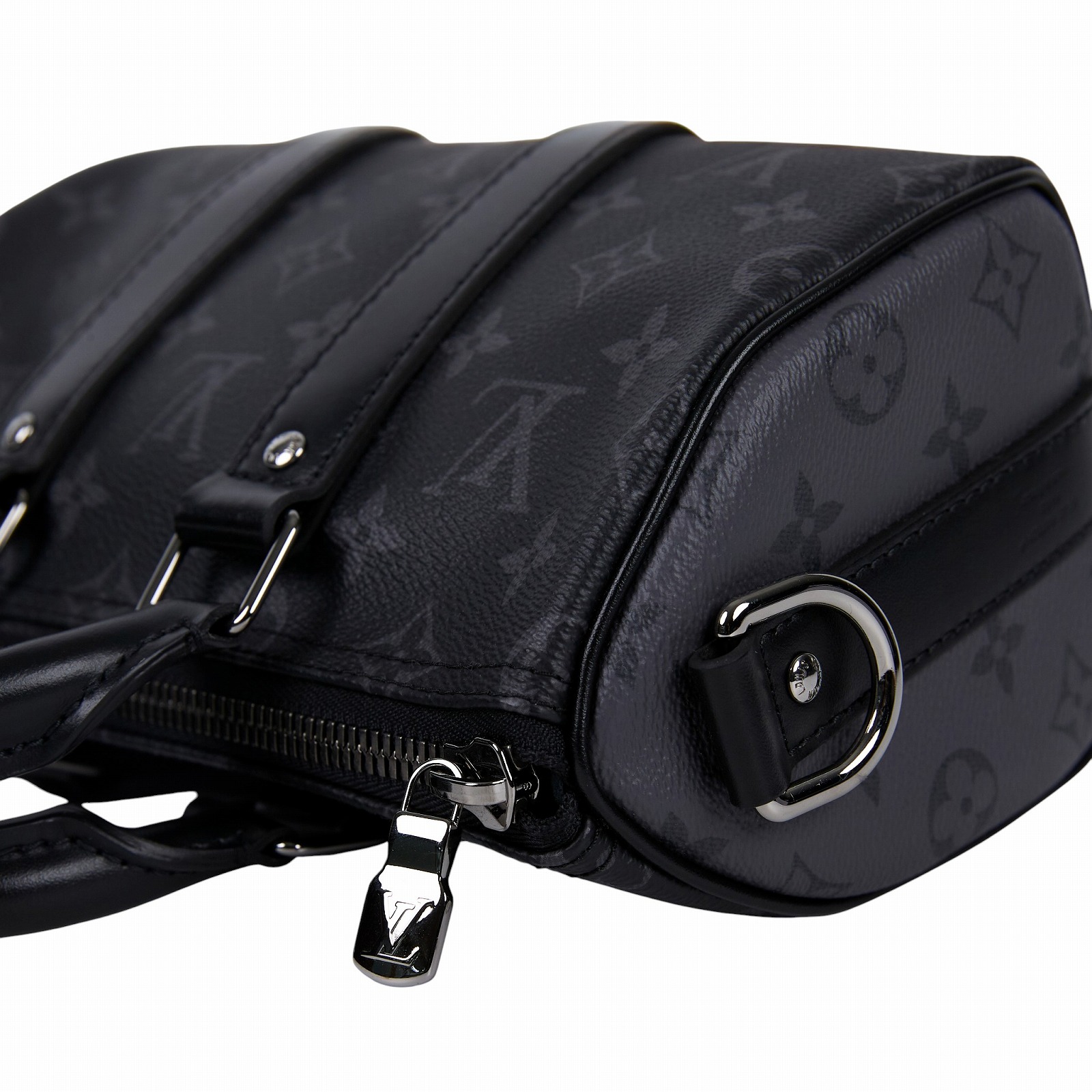 路易威登 LOUIS VUITTON Keepall Bandoulière 25 手提 肩背 波士頓包 Reverse帆布 黑色 M46271 晶片款  防塵袋//原廠盒子