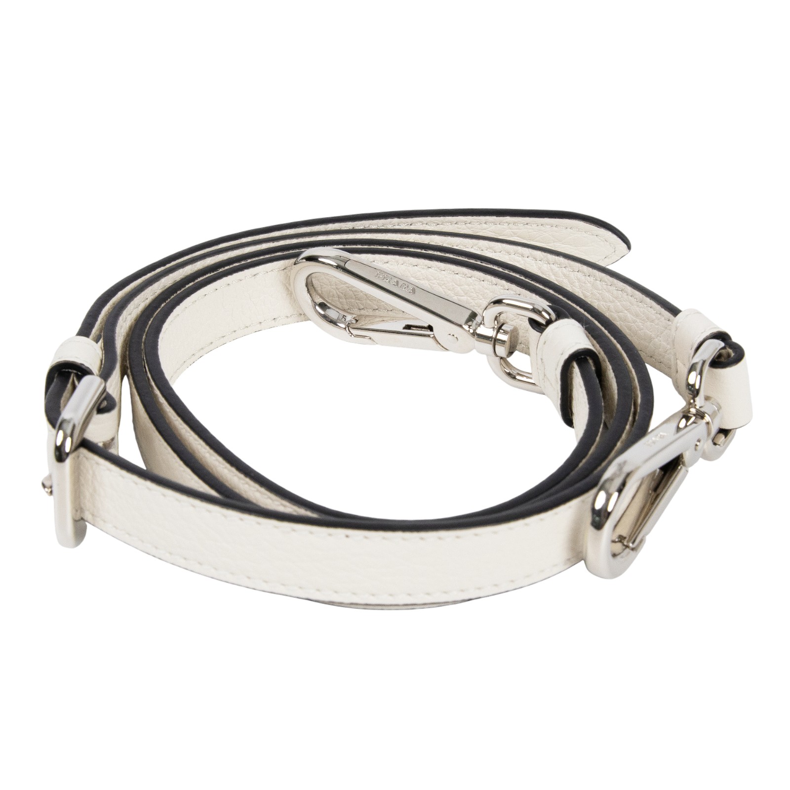 普拉達 PRADA 皮革 迷你 肩背袋 1BH191_2DKV 白側背包 防塵袋